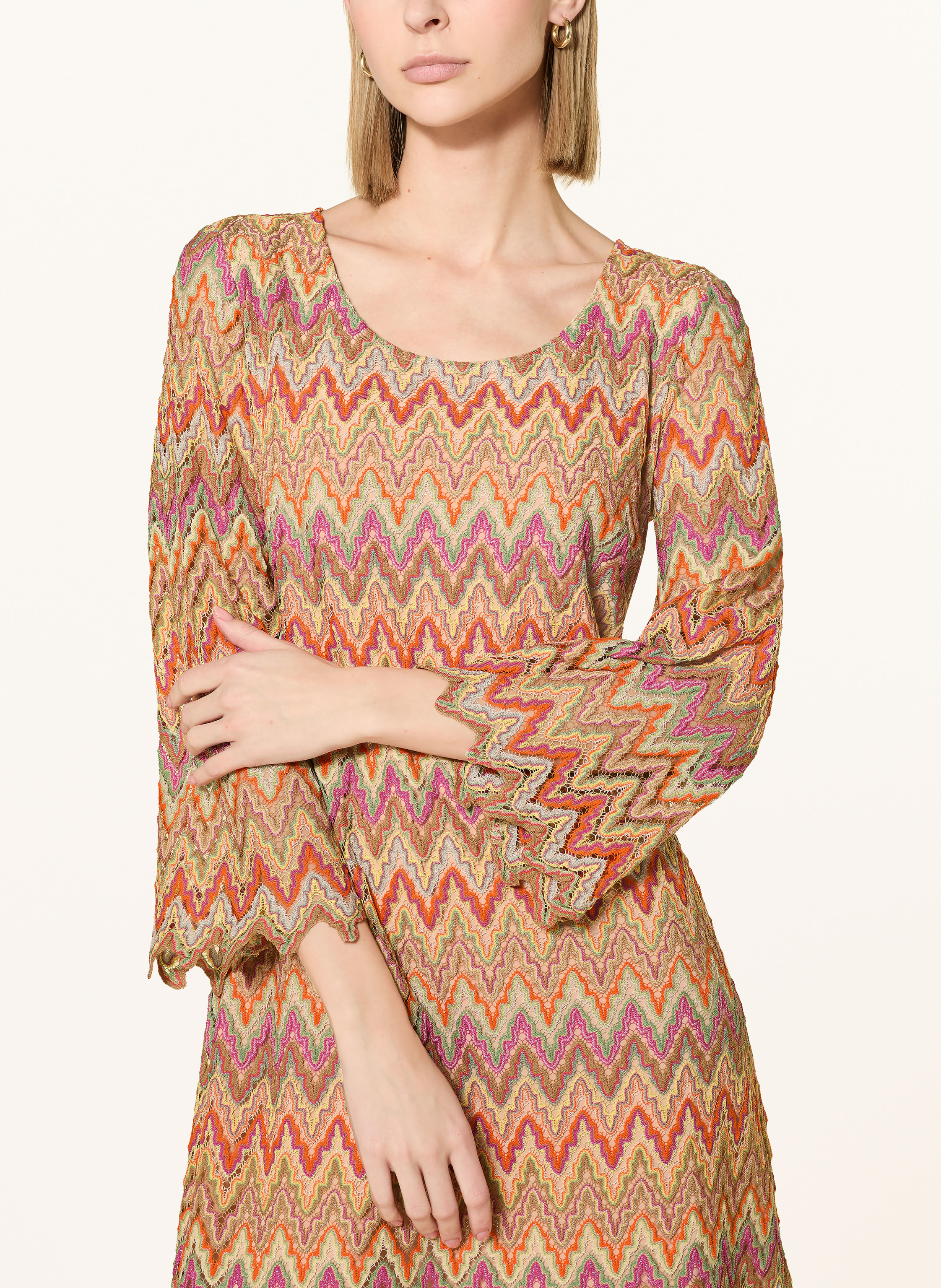 Thumbnail - Ana Alcazar Kleid Mit Glitzergarn orange