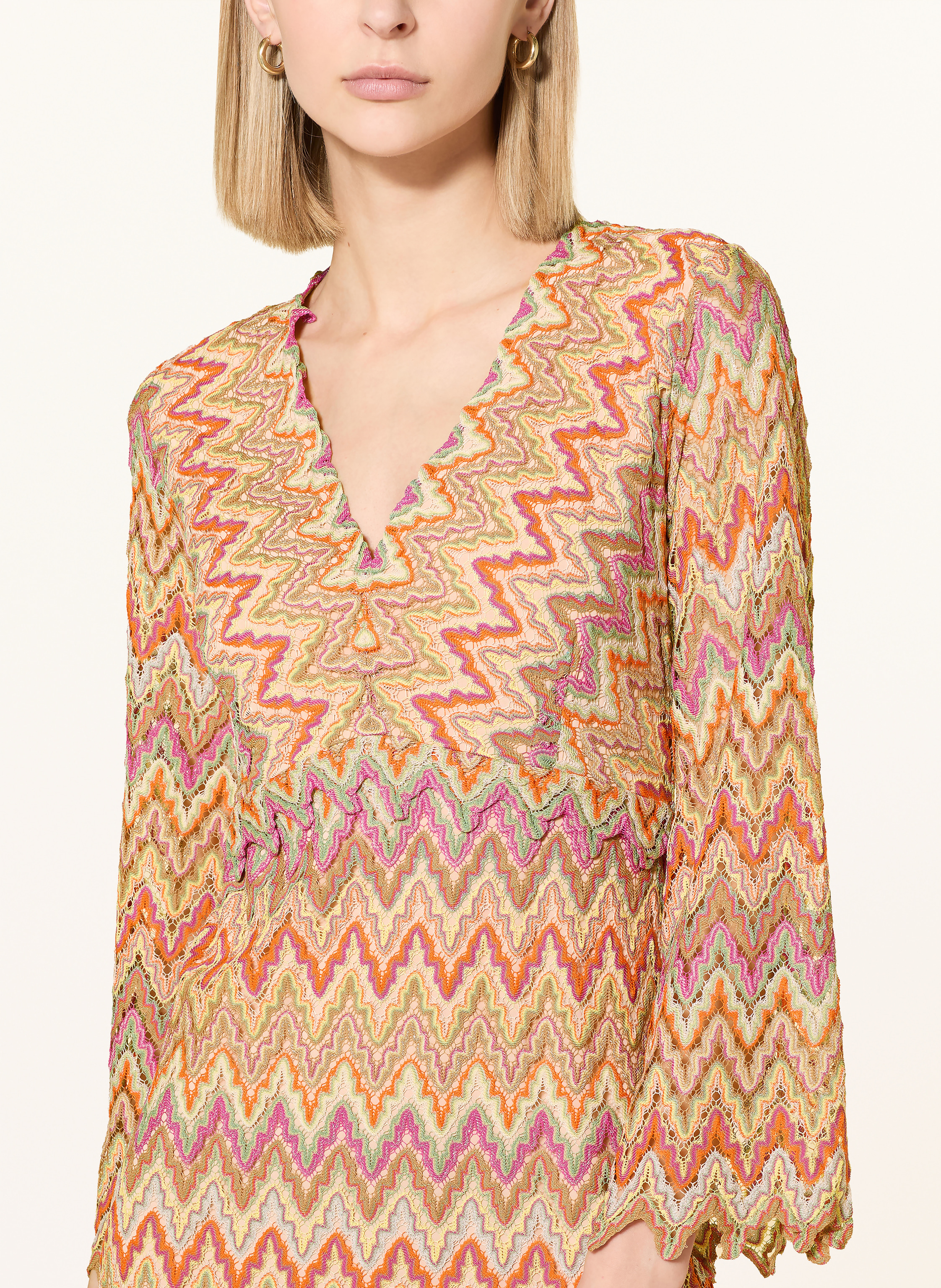 Thumbnail - Ana Alcazar Kleid Mit Glitzergarn orange