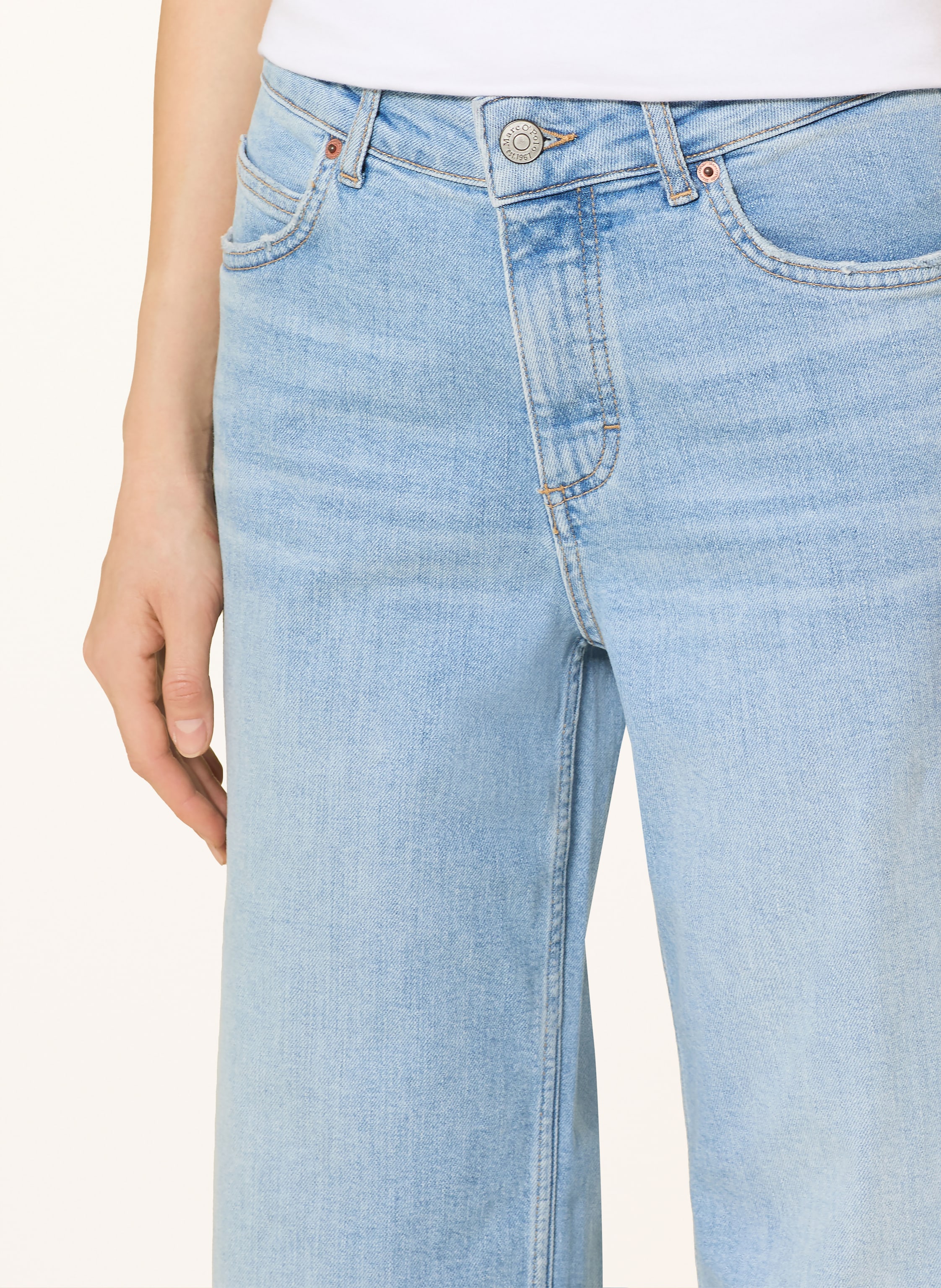 Thumbnail - Marc O'polo Wide Leg Jeans Linn blau