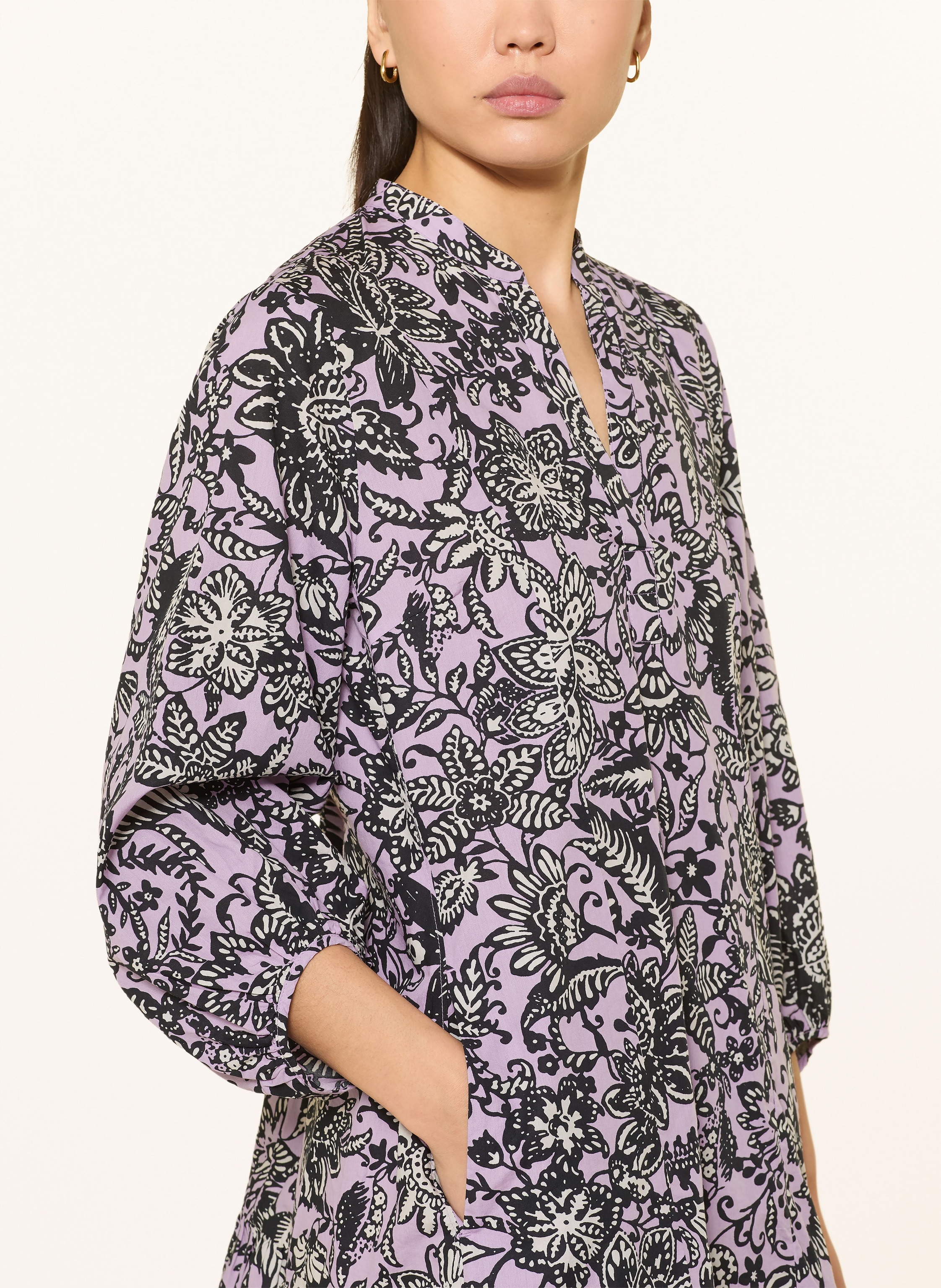 Thumbnail - Marc O'polo Kleid Mit 3/4-Arm Und Rüschen lila