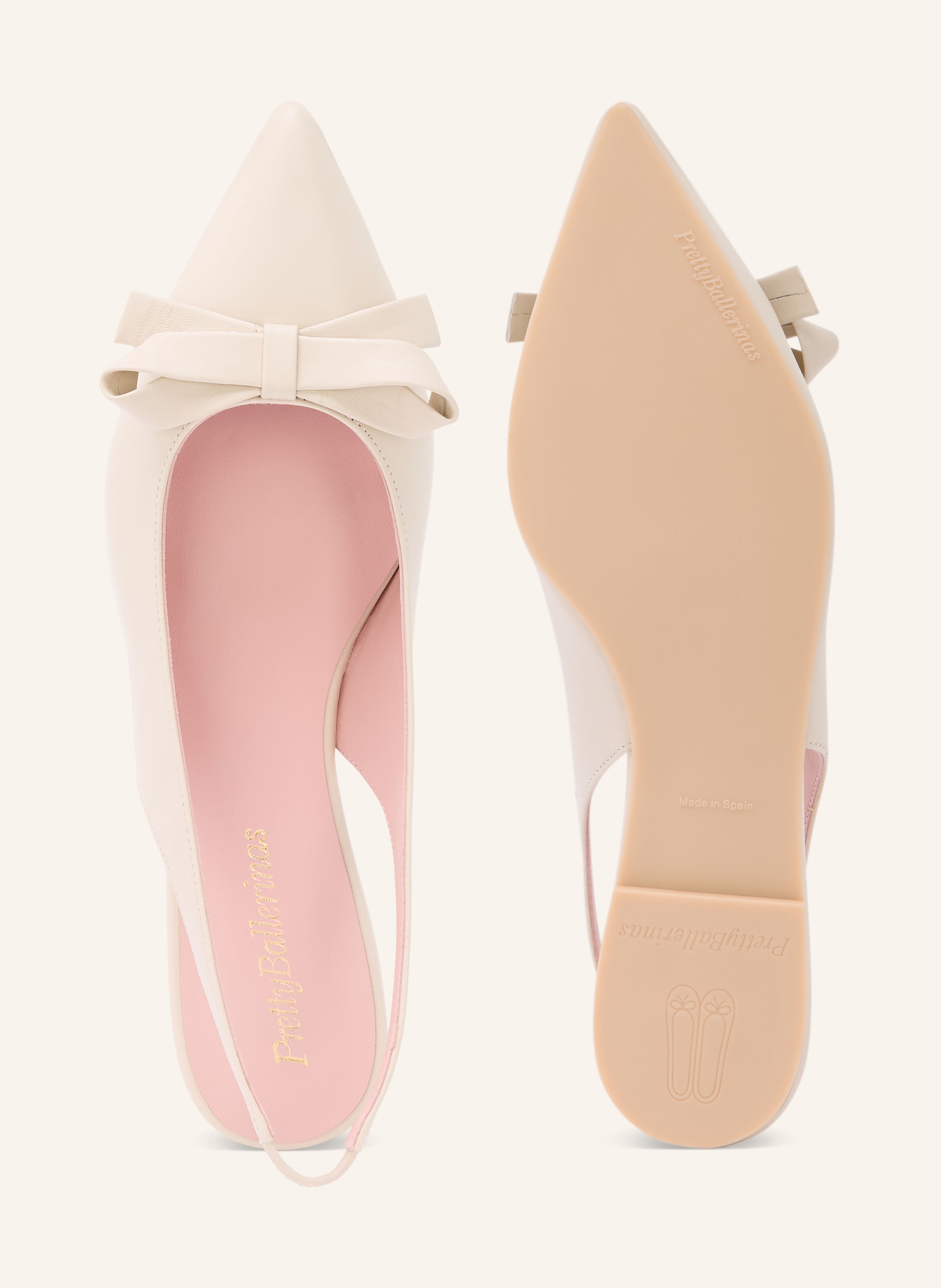 Thumbnail - Pretty Ballerinas Slingballerinas Coton weiss