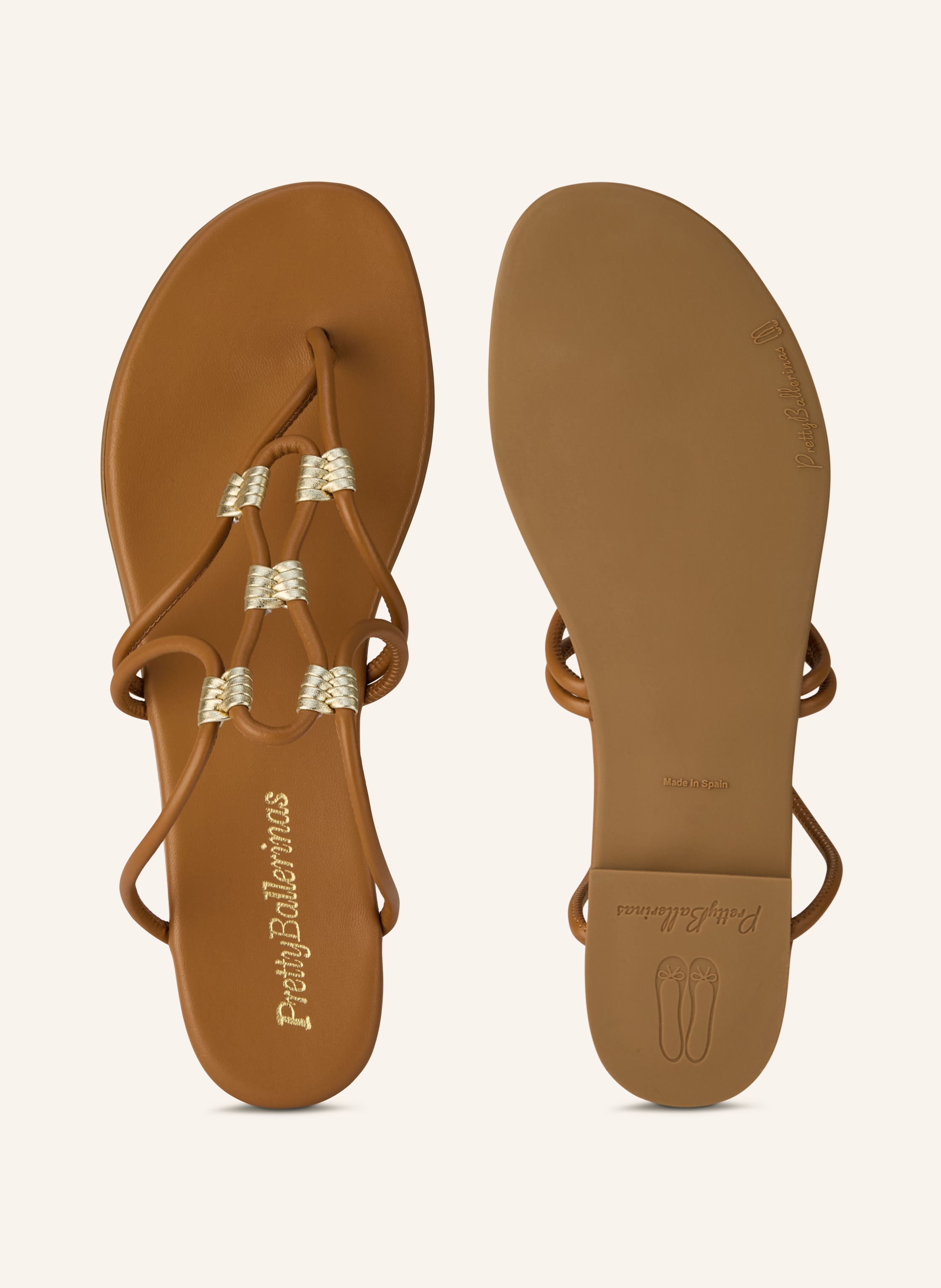 Thumbnail - Pretty Ballerinas Zehentrenner braun