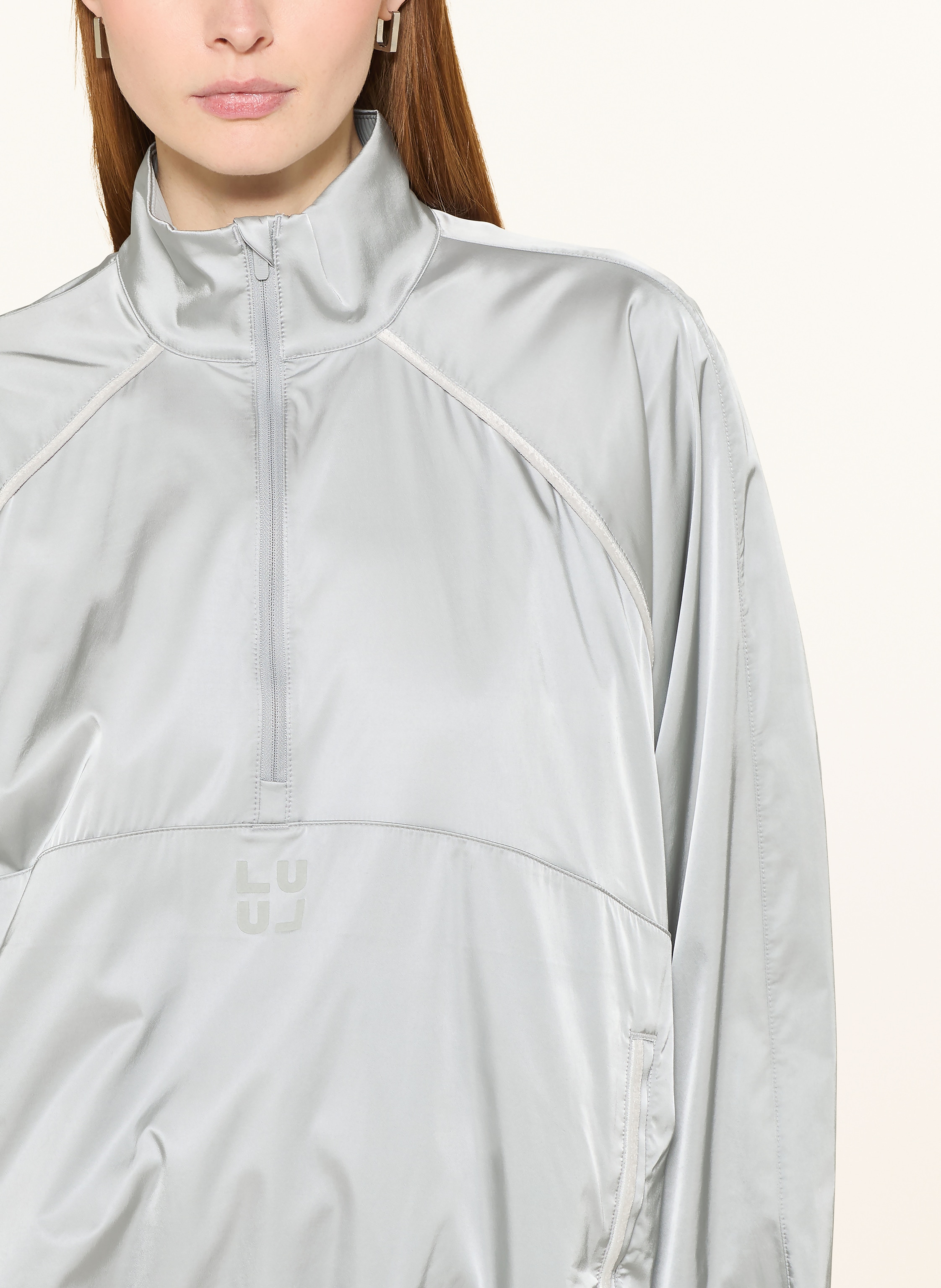 Thumbnail - Lululemon Trainingsjacke Stretch-Satin Flocked grau