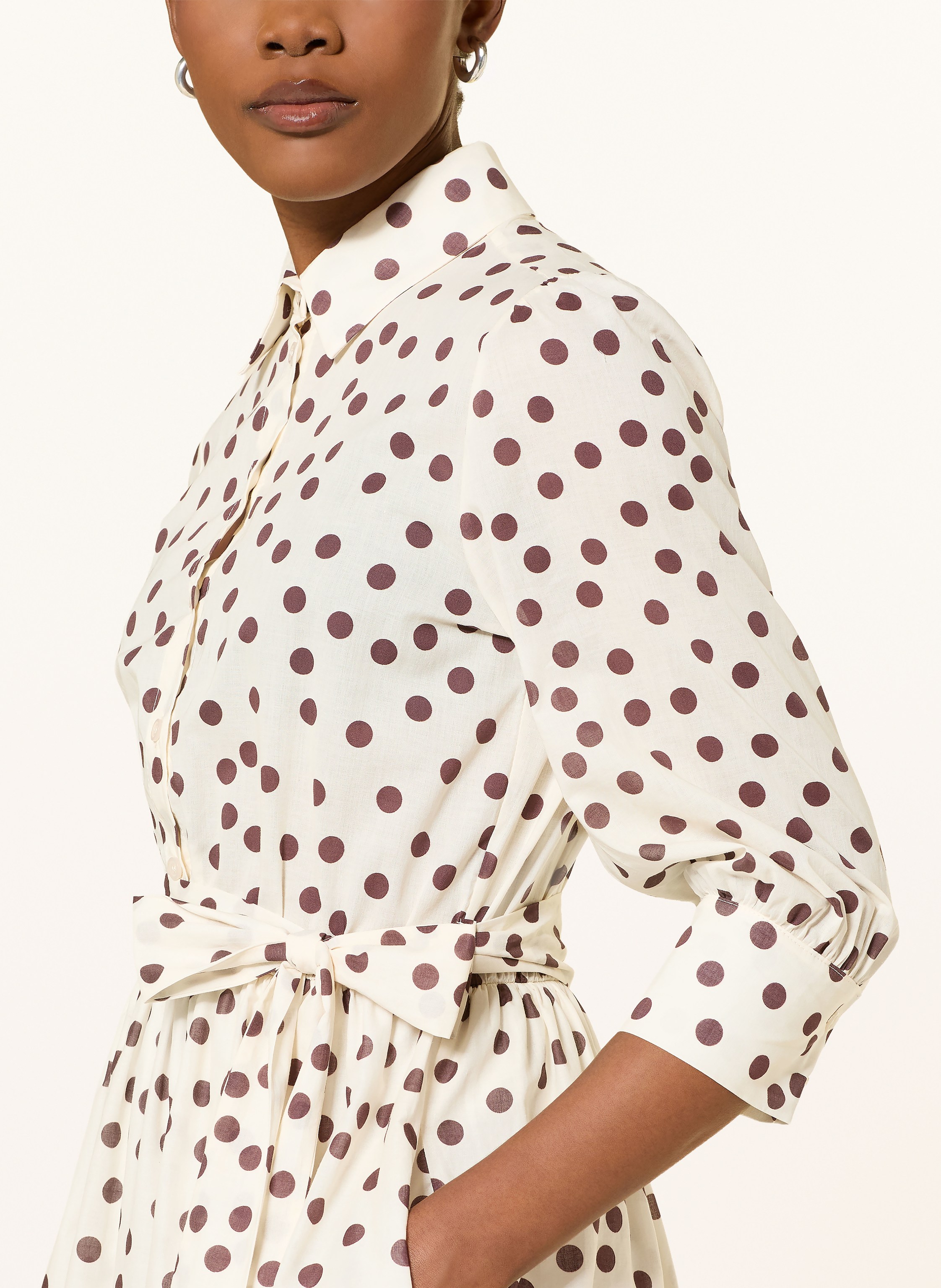 Thumbnail - Lilienfels Hemdblusenkleid Mit 3/4-Arm weiss