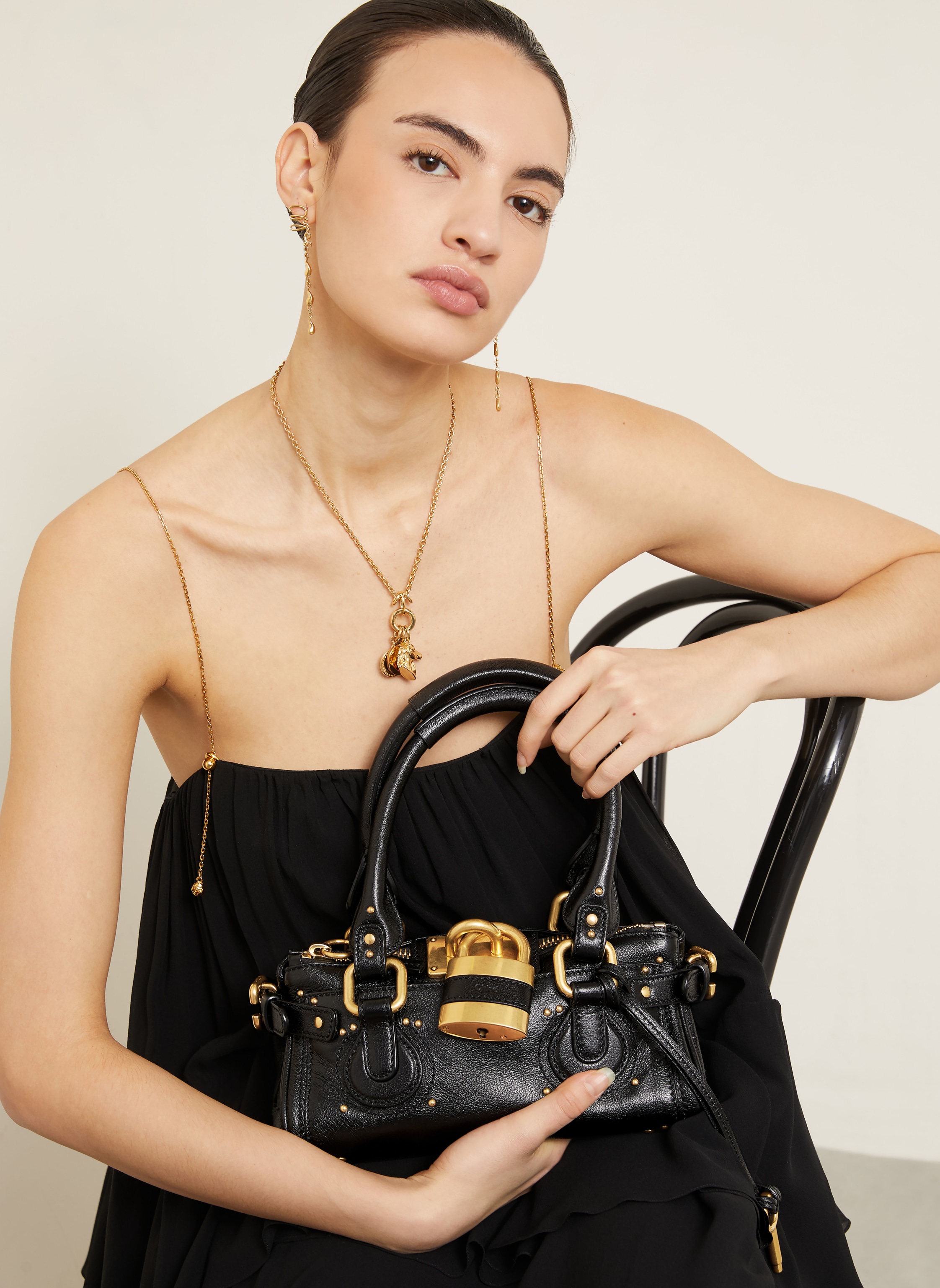 Thumbnail - Chloé Handtasche Paddington Small schwarz