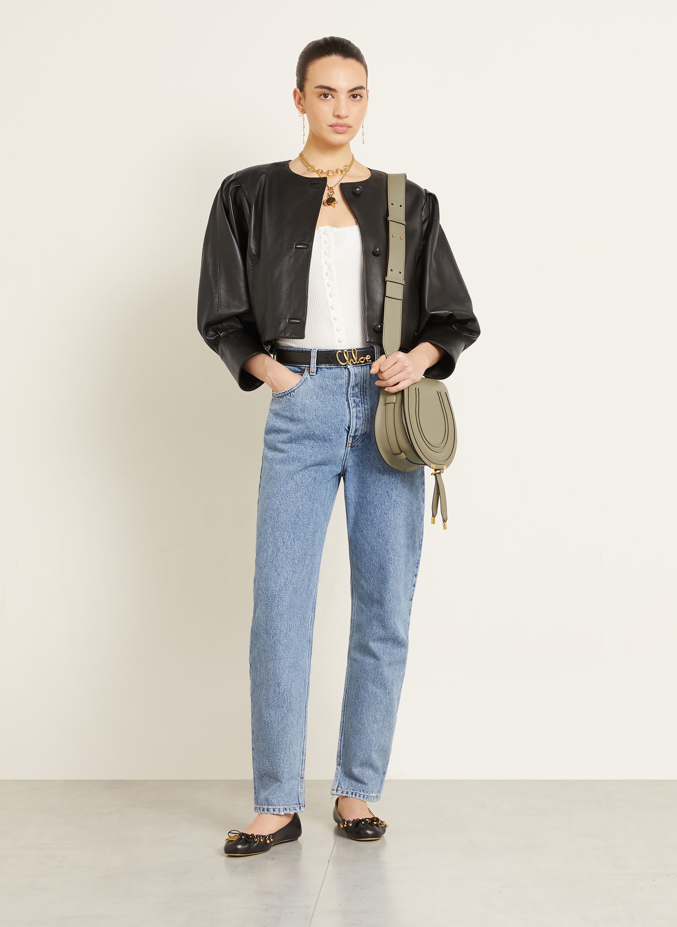 Thumbnail - Chloé Umhängetasche Marcie gruen