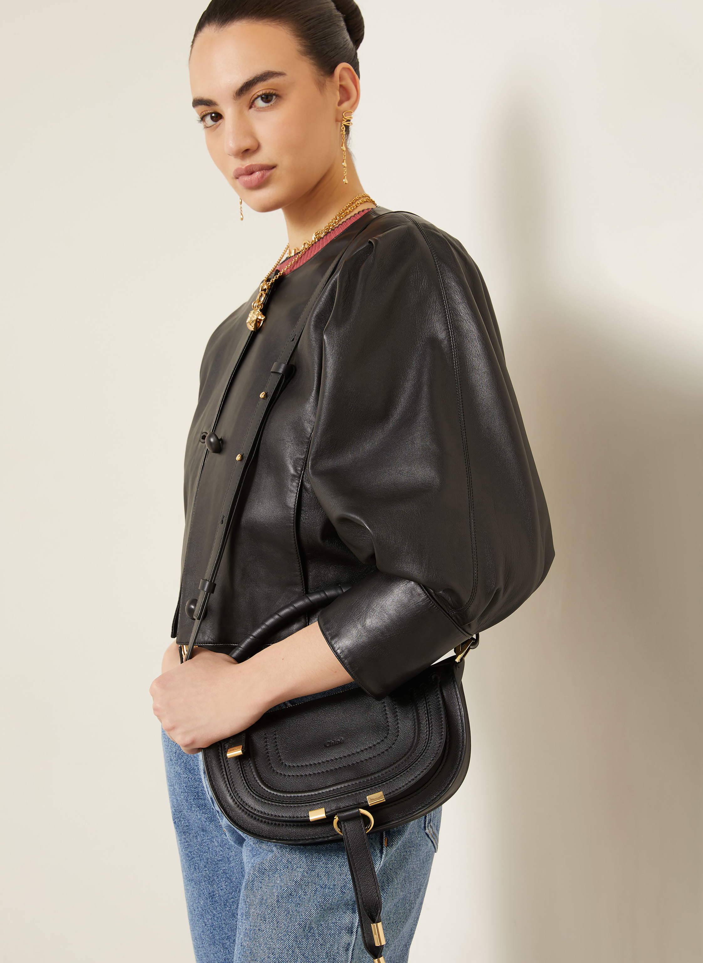 Thumbnail - Chloé Handtasche Marcie Mini schwarz