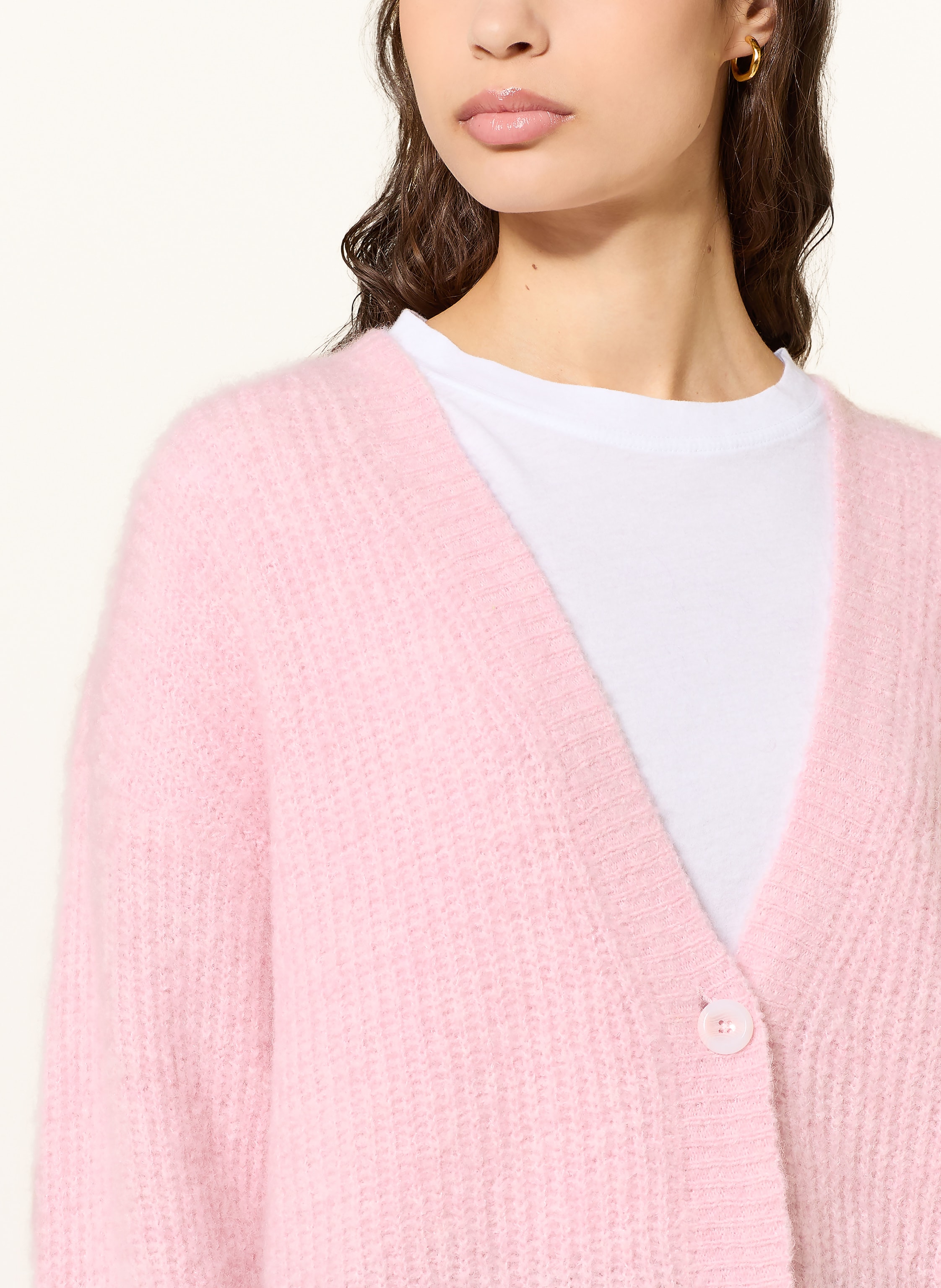 Thumbnail - American Vintage Strickjacke East Mit Alpaka pink