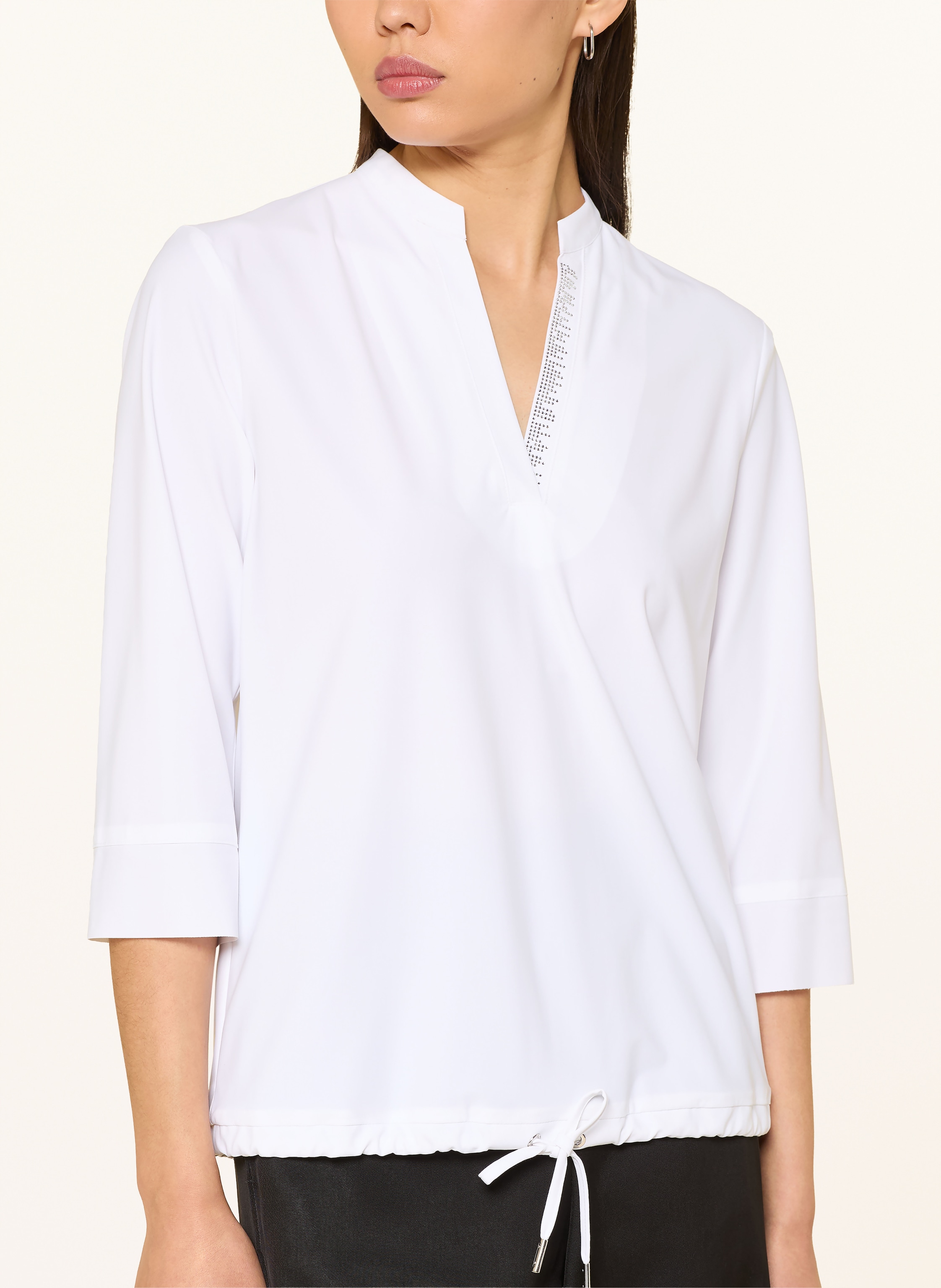 Thumbnail - Sportalm Blusenshirt Mit 3/4-Arm Und Schmucksteinen weiss