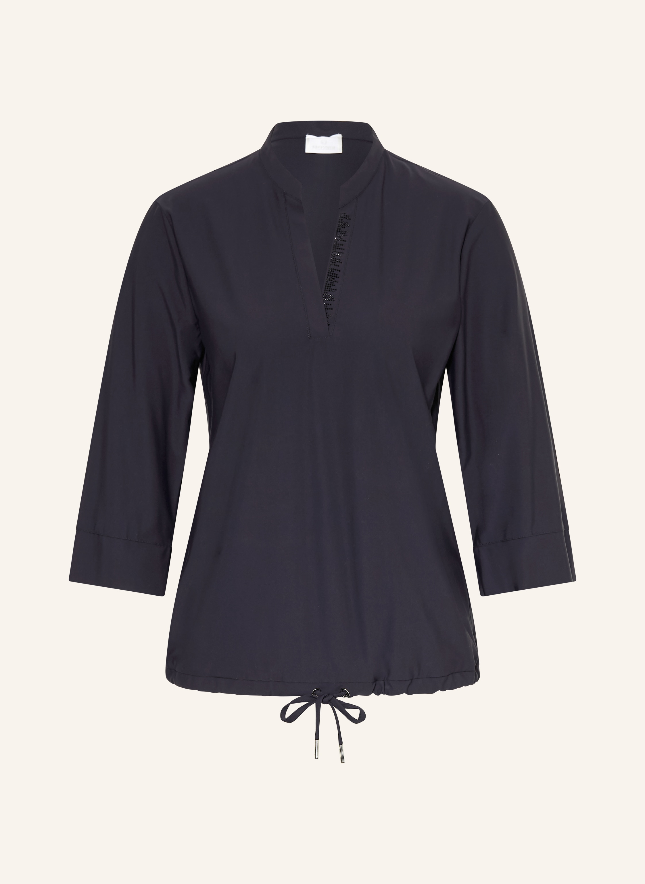 Sportalm Blusenshirt Mit 3/4-Arm Und Schmucksteinen blau