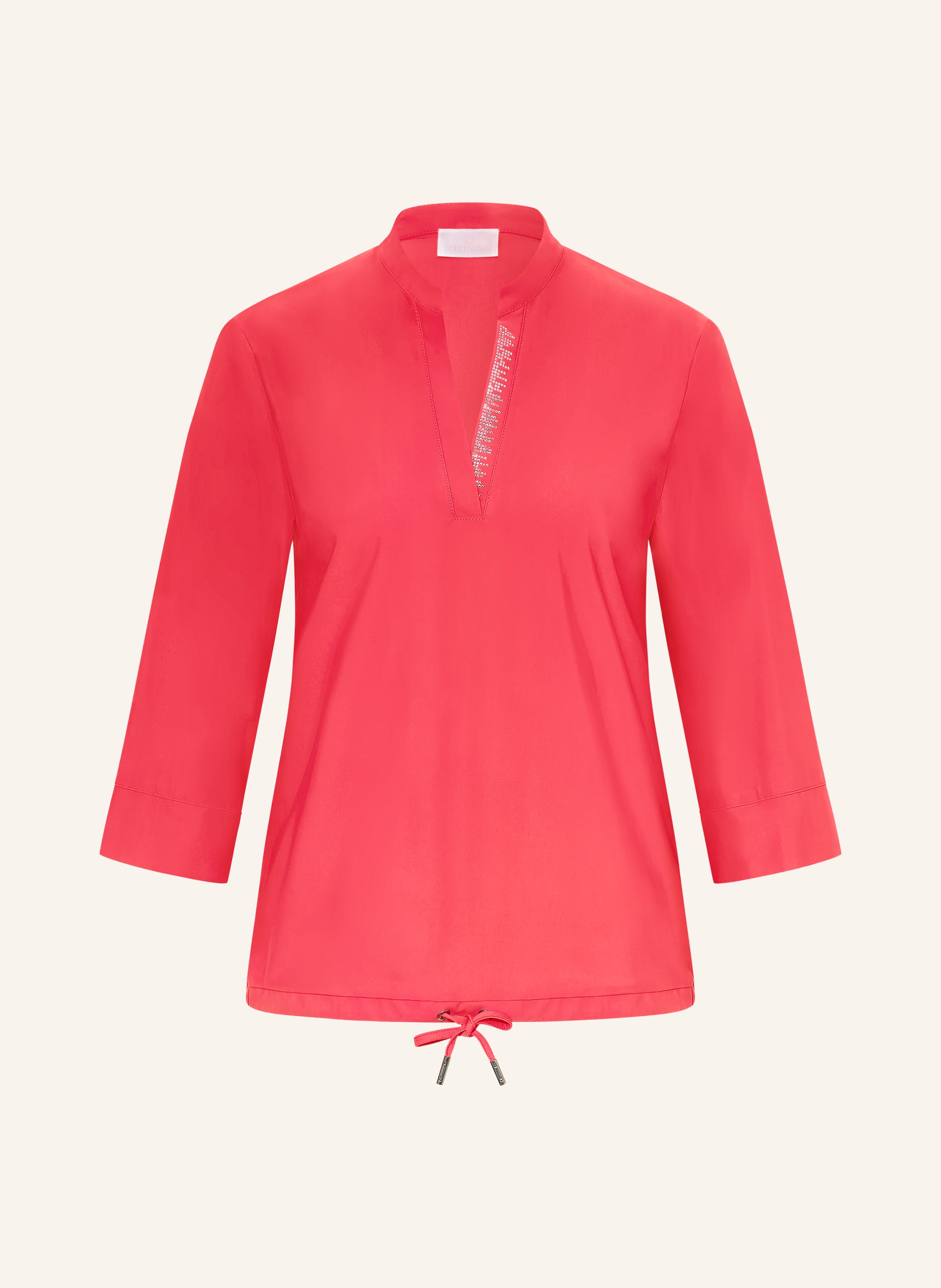 Sportalm Blusenshirt Mit 3/4-Arm Und Schmucksteinen rot
