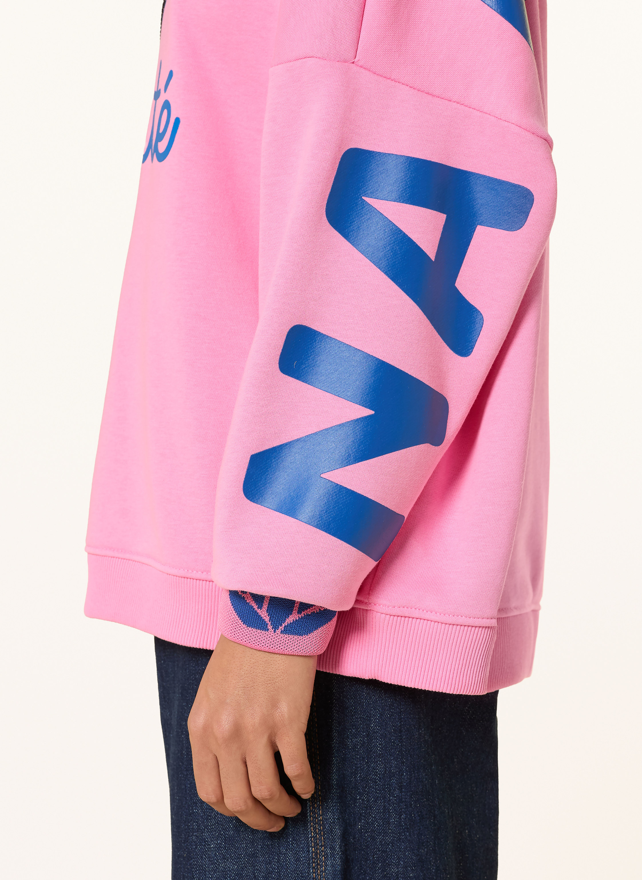 Thumbnail - Miss Goodlife Sweatshirt Mit Schmucksteinen rosa