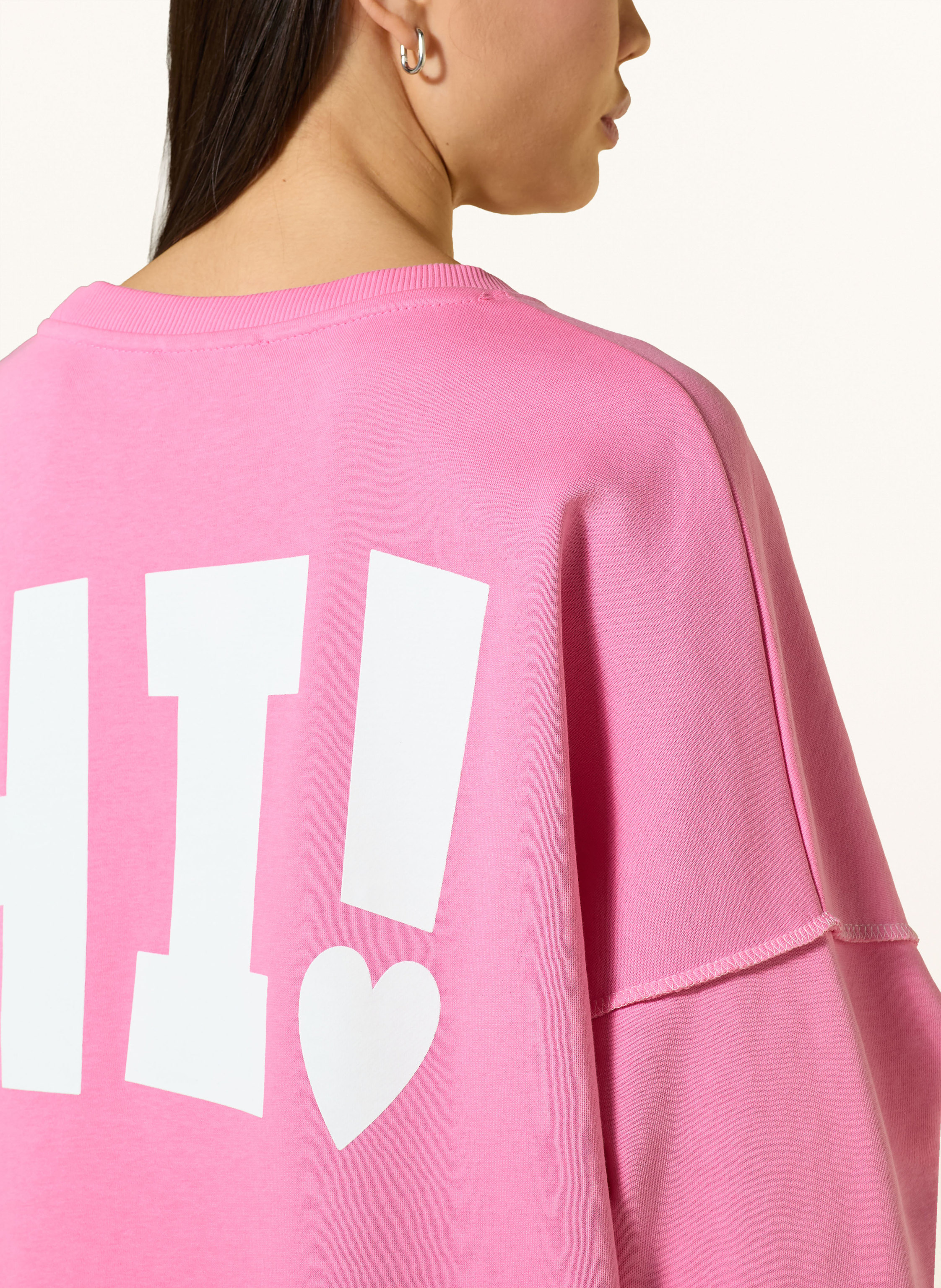 Thumbnail - Miss Goodlife Oversized-Sweatshirt Mit Schmucksteinen rosa