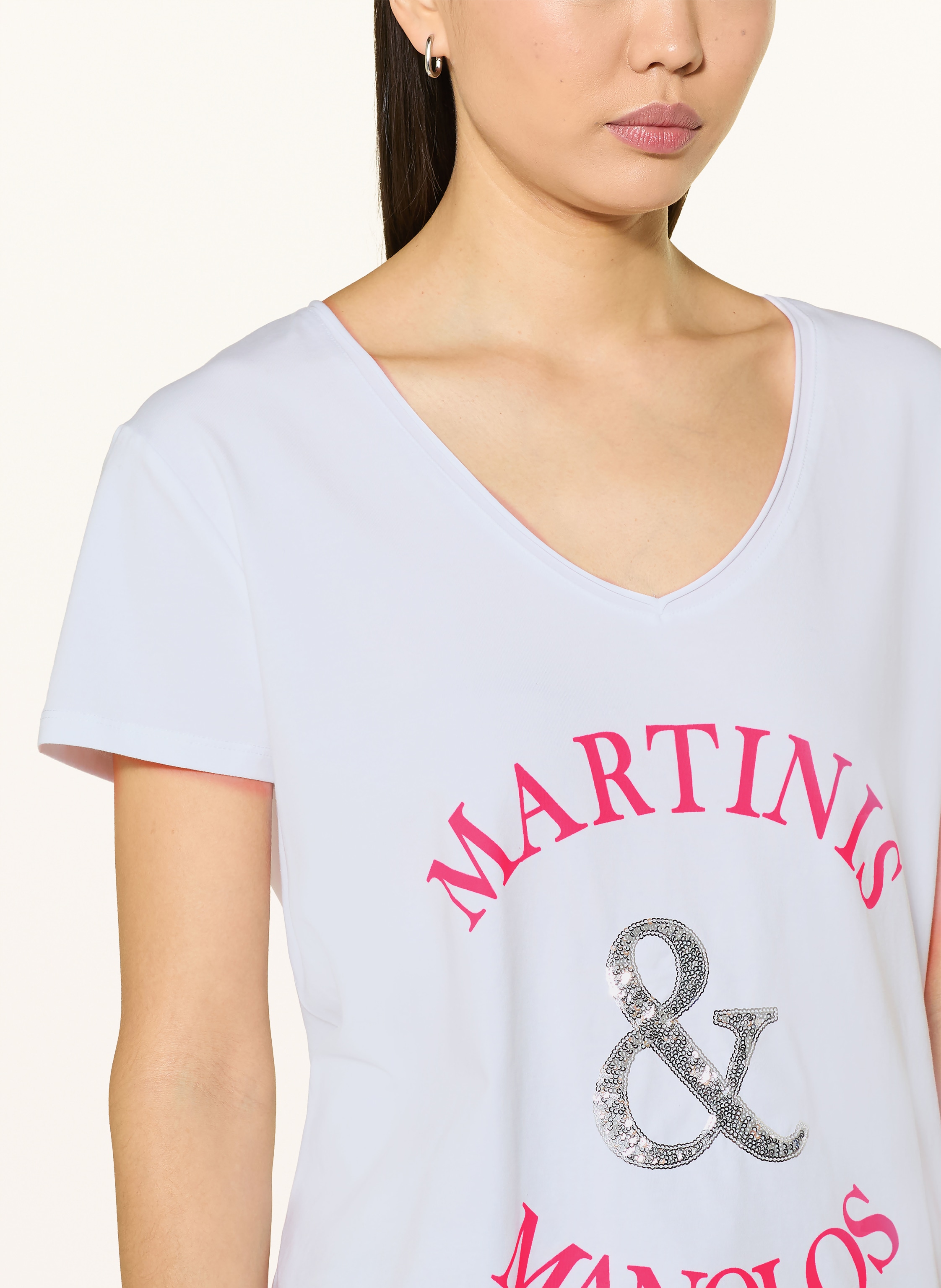 Thumbnail - Miss Goodlife T-Shirt Mit Pailletten weiss