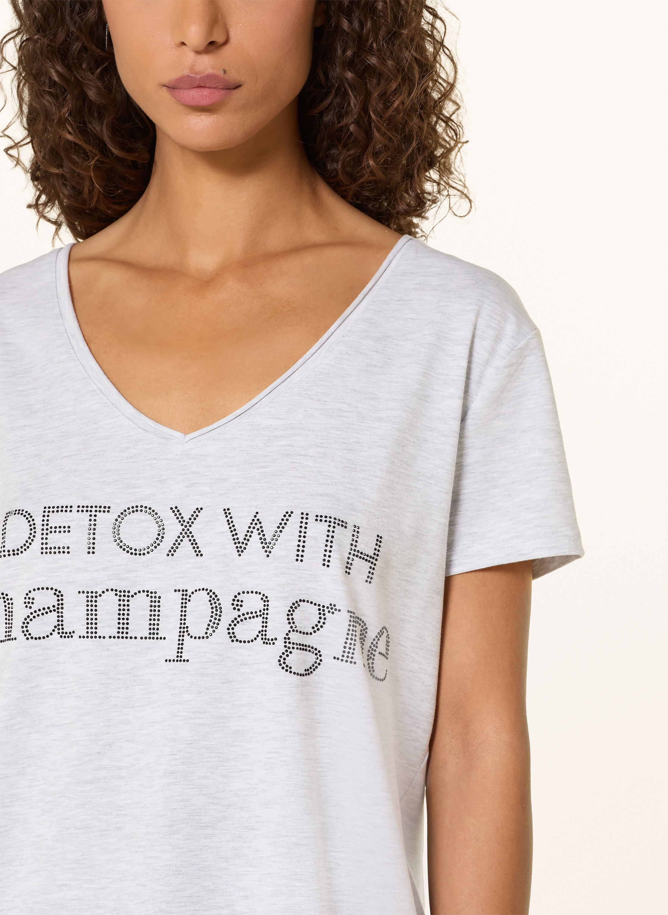 Thumbnail - Miss Goodlife T-Shirt Mit Schmucksteinen grau