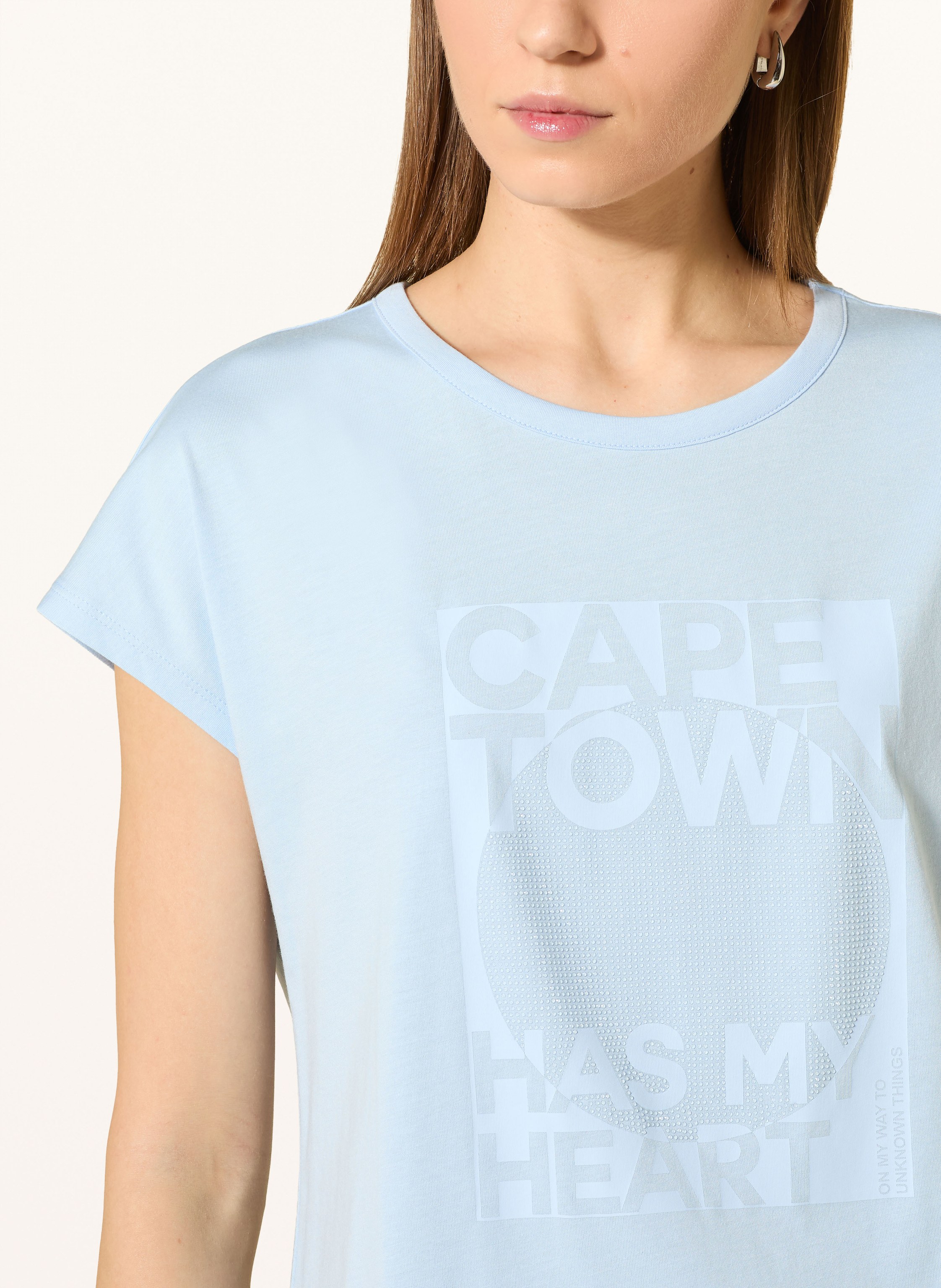 Thumbnail - Monari T-Shirt Mit Schmucksteinen blau