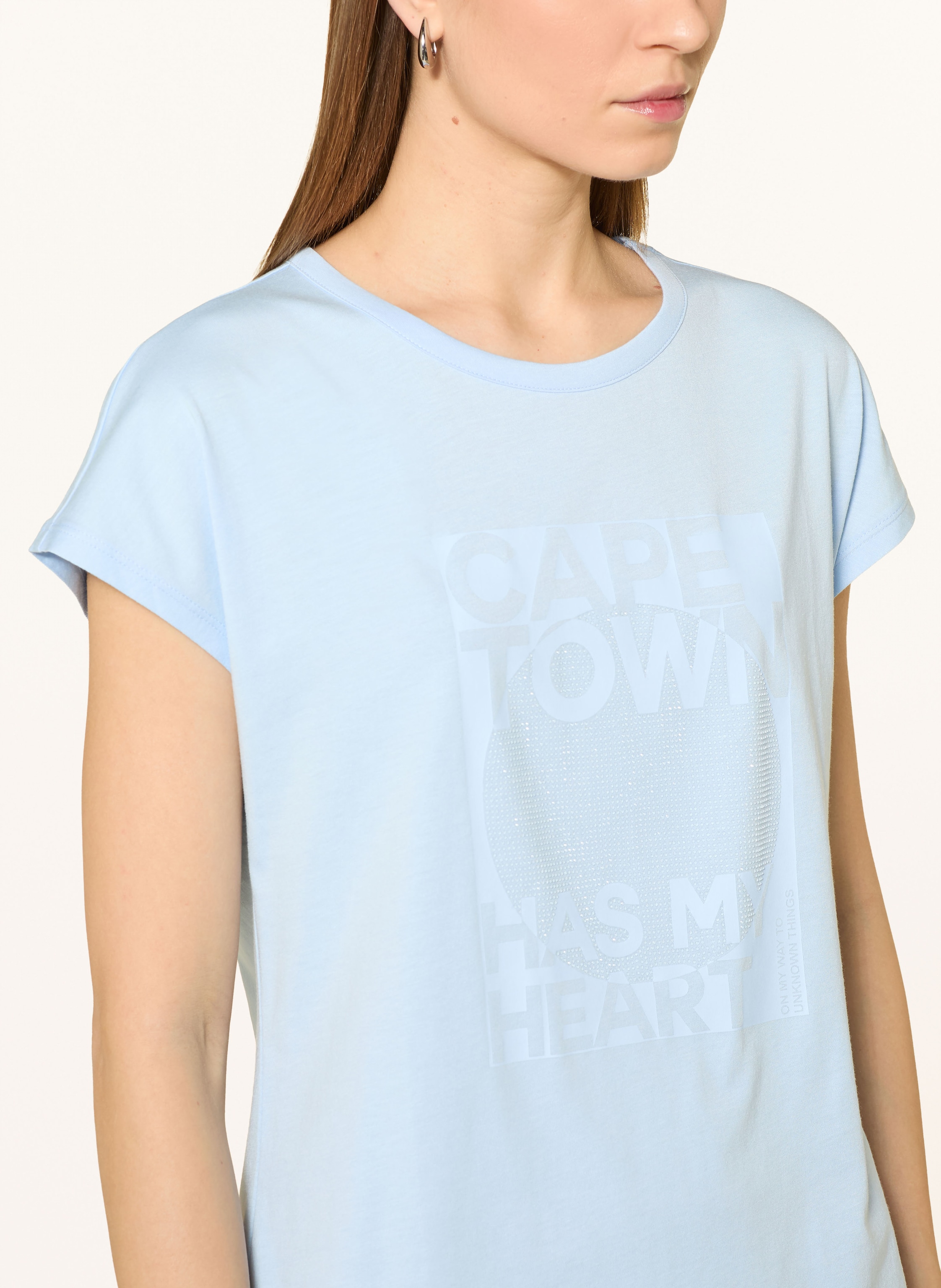 Thumbnail - Monari T-Shirt Mit Schmucksteinen blau