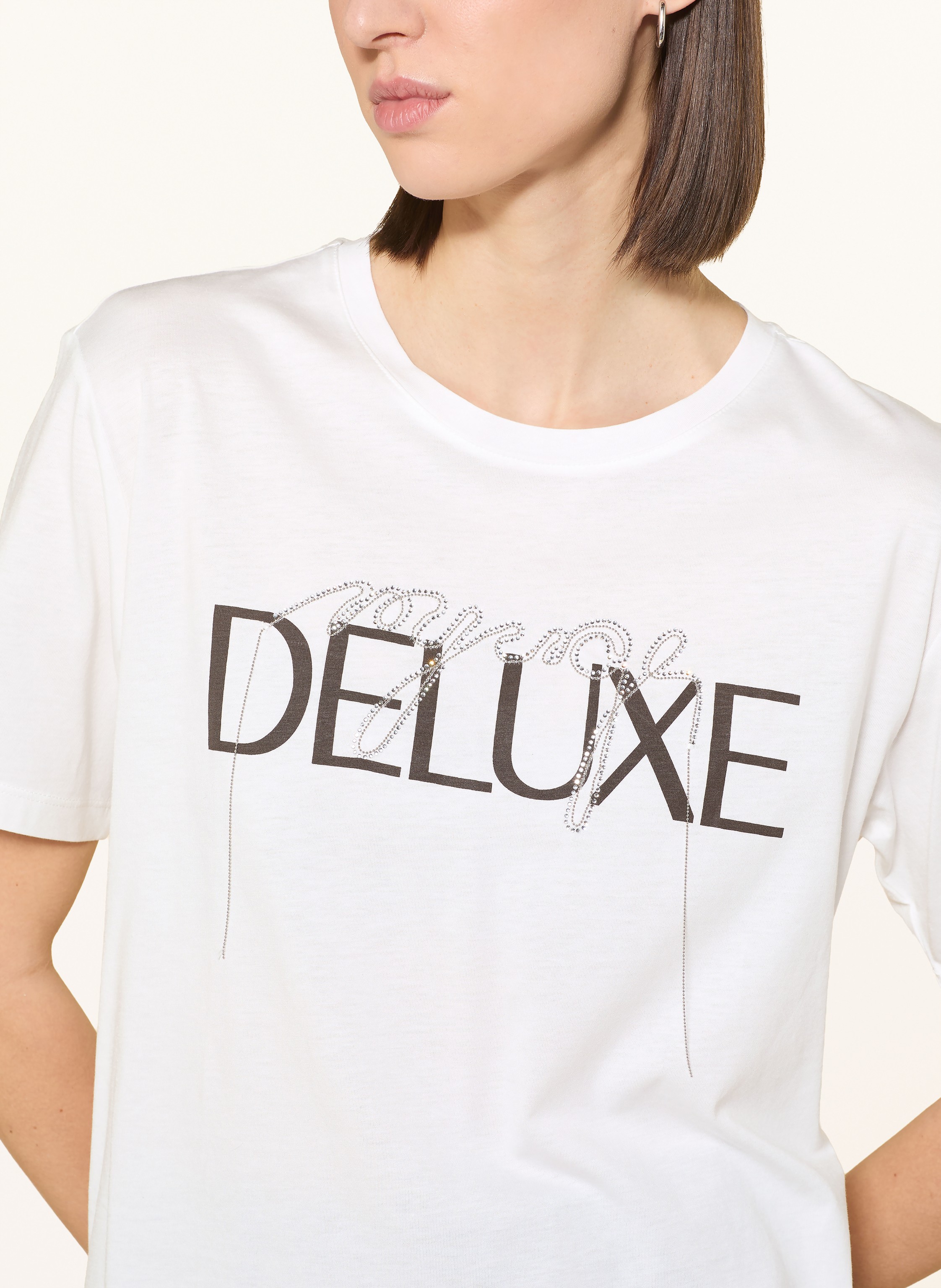 Thumbnail - Monari T-Shirt Mit Schmucksteinen weiss