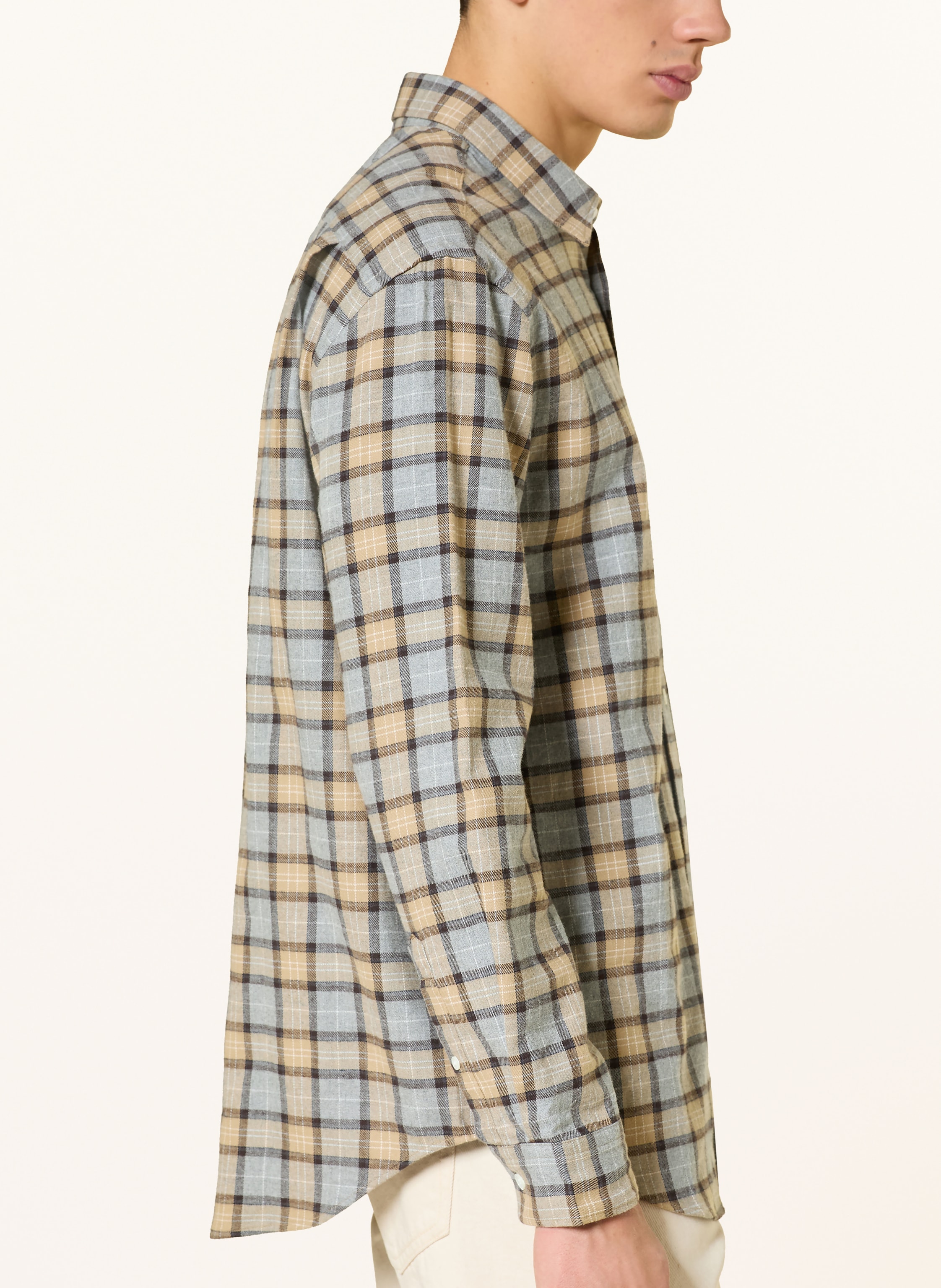 Thumbnail - Arket Flanellhemd Bennet Relaxed Fit beige