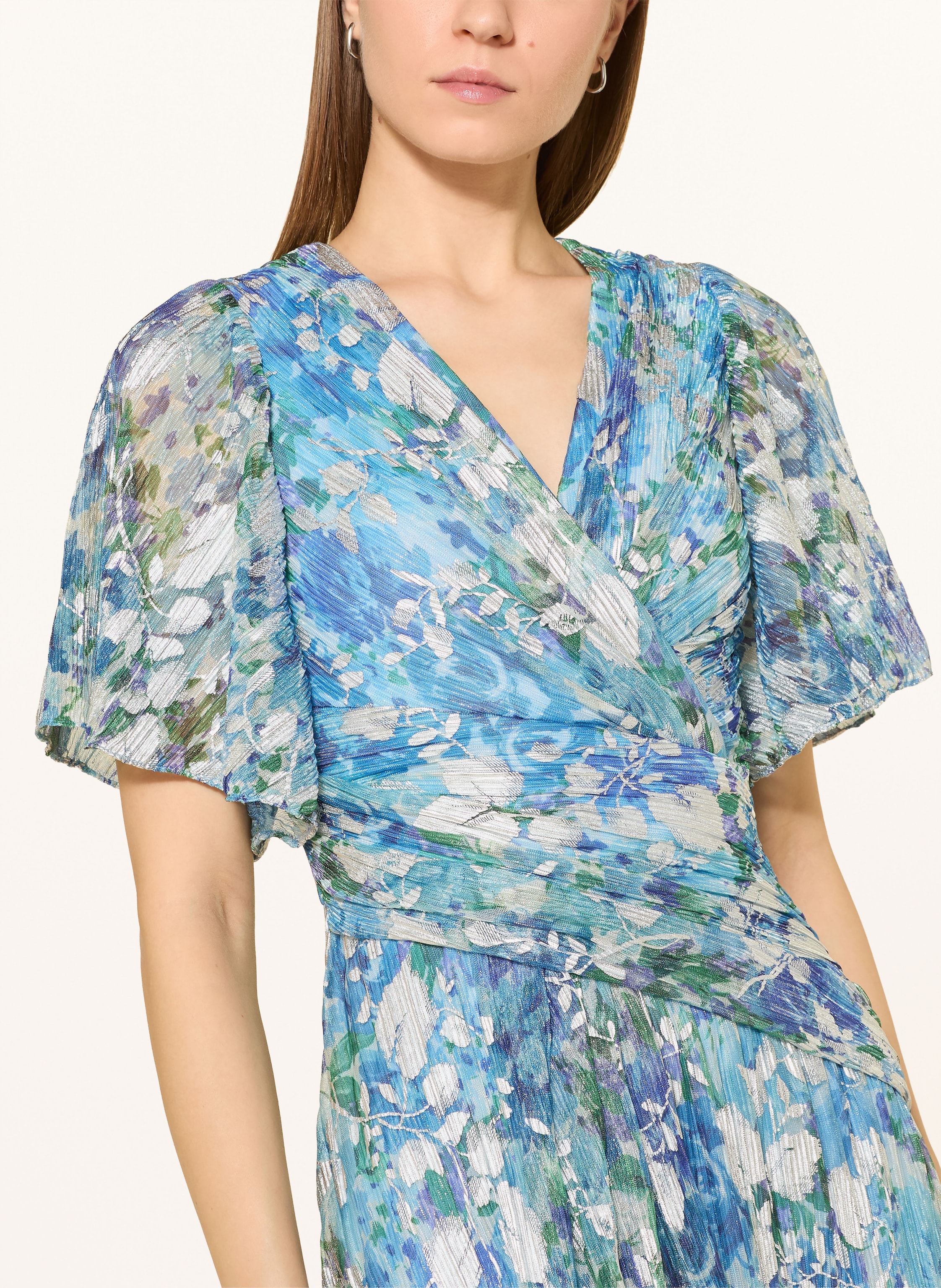 Thumbnail - Adrianna Papell Abendkleid Mit Glitzergarn blau