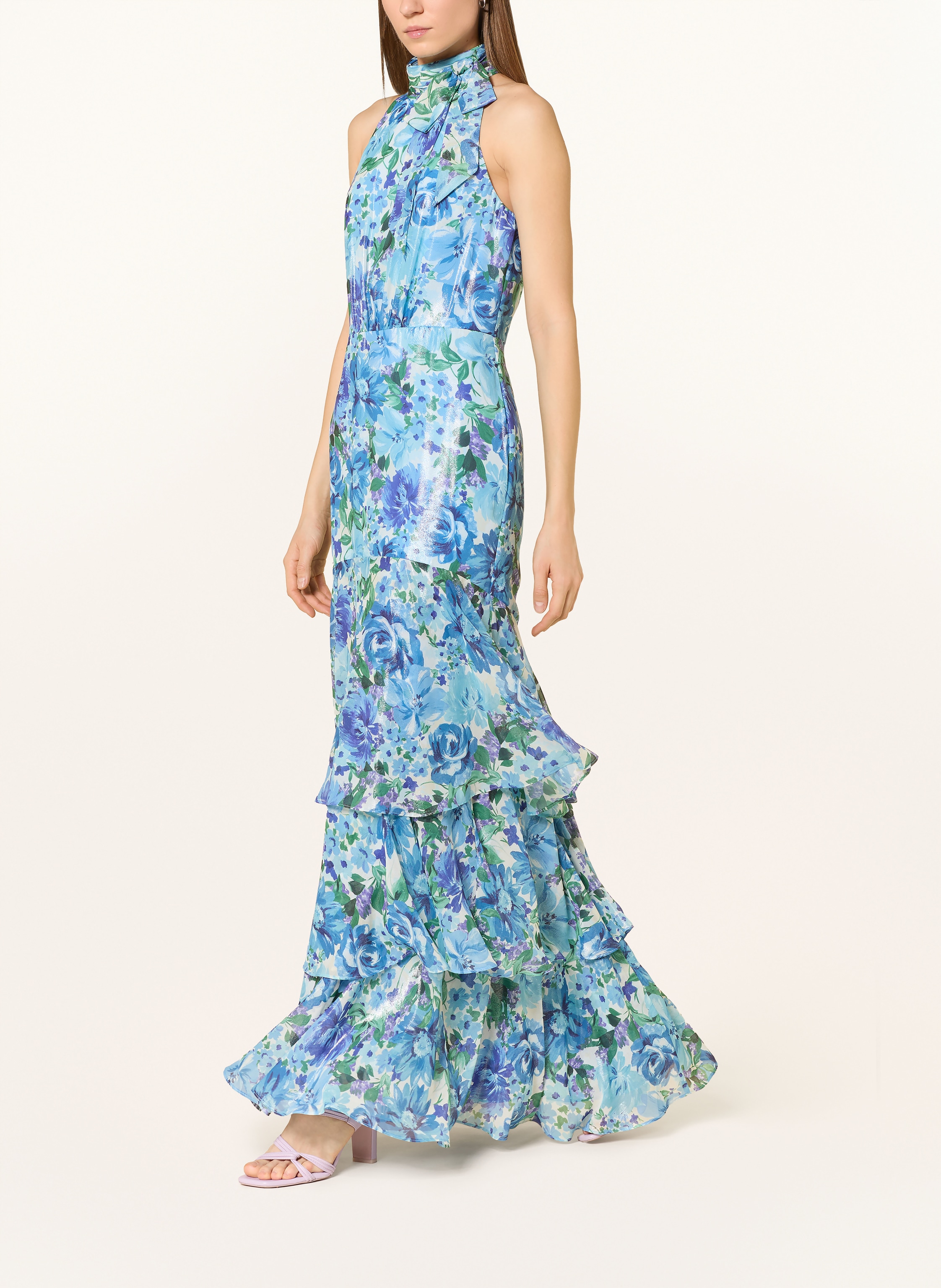 Thumbnail - Adrianna Papell Abendkleid Mit Volants blau