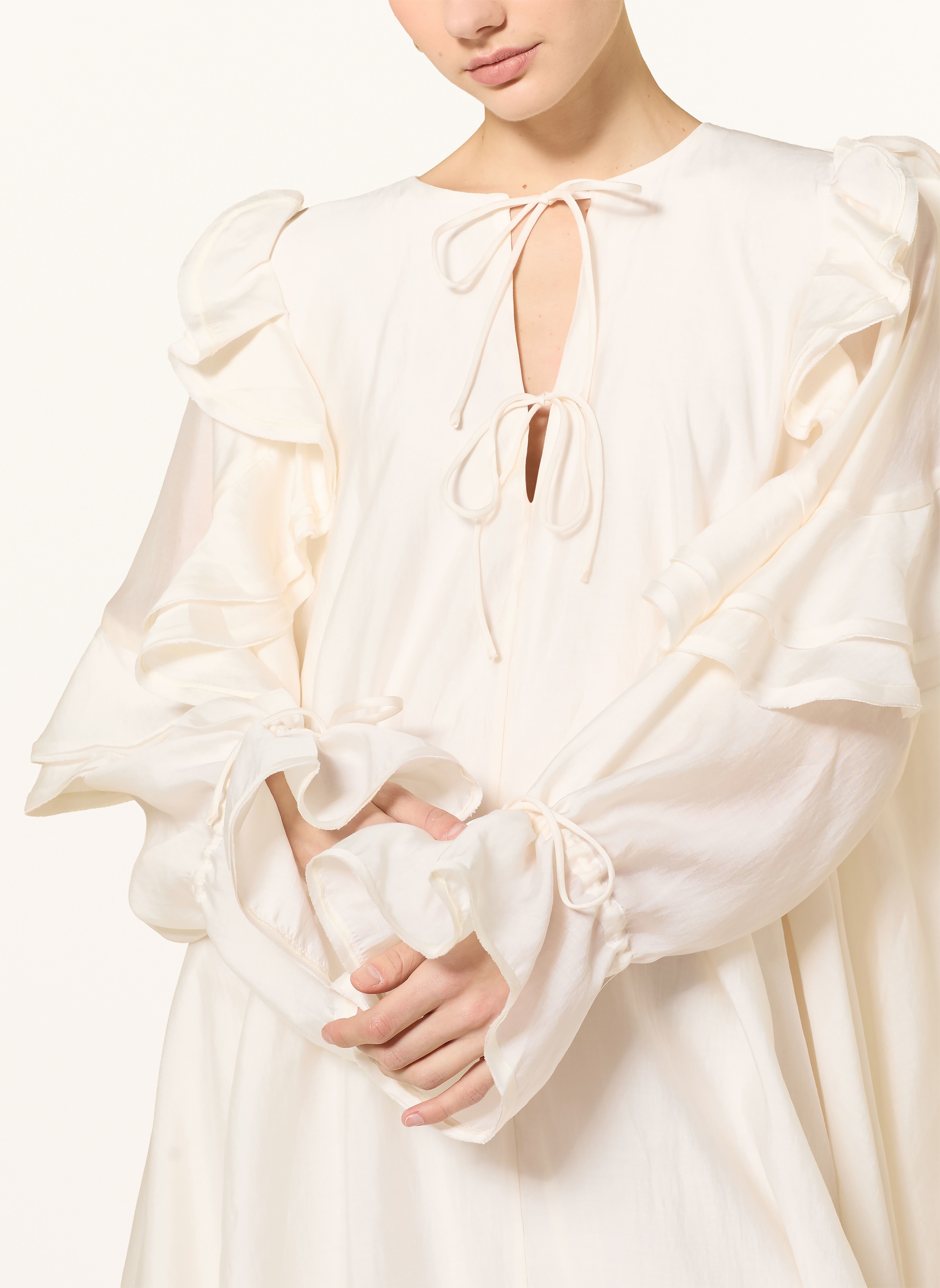 Thumbnail - Cph Muse Kleid Cmmolly Mit Volants weiss