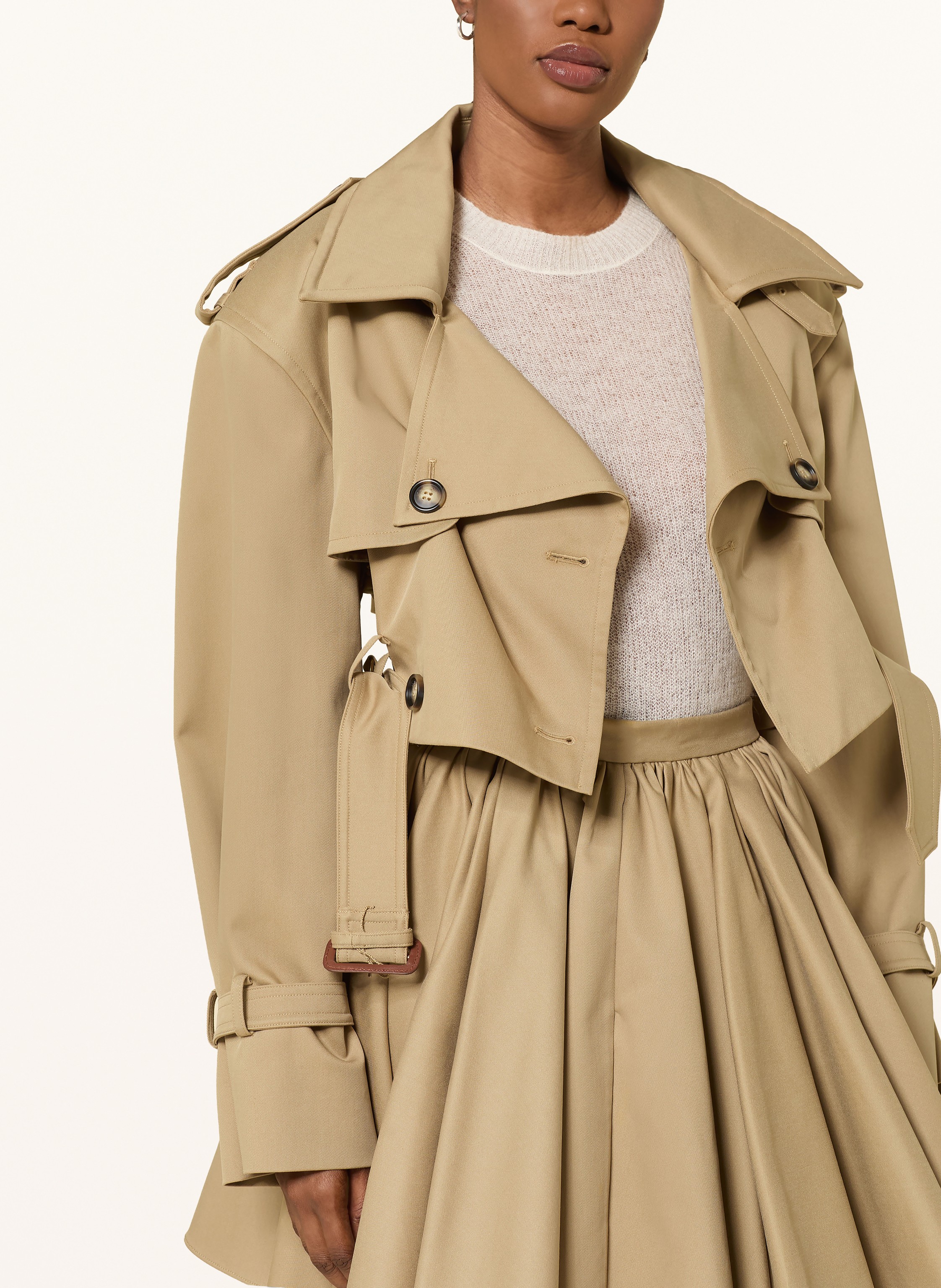 Thumbnail - Self-Portrait Trench-Jacke beige