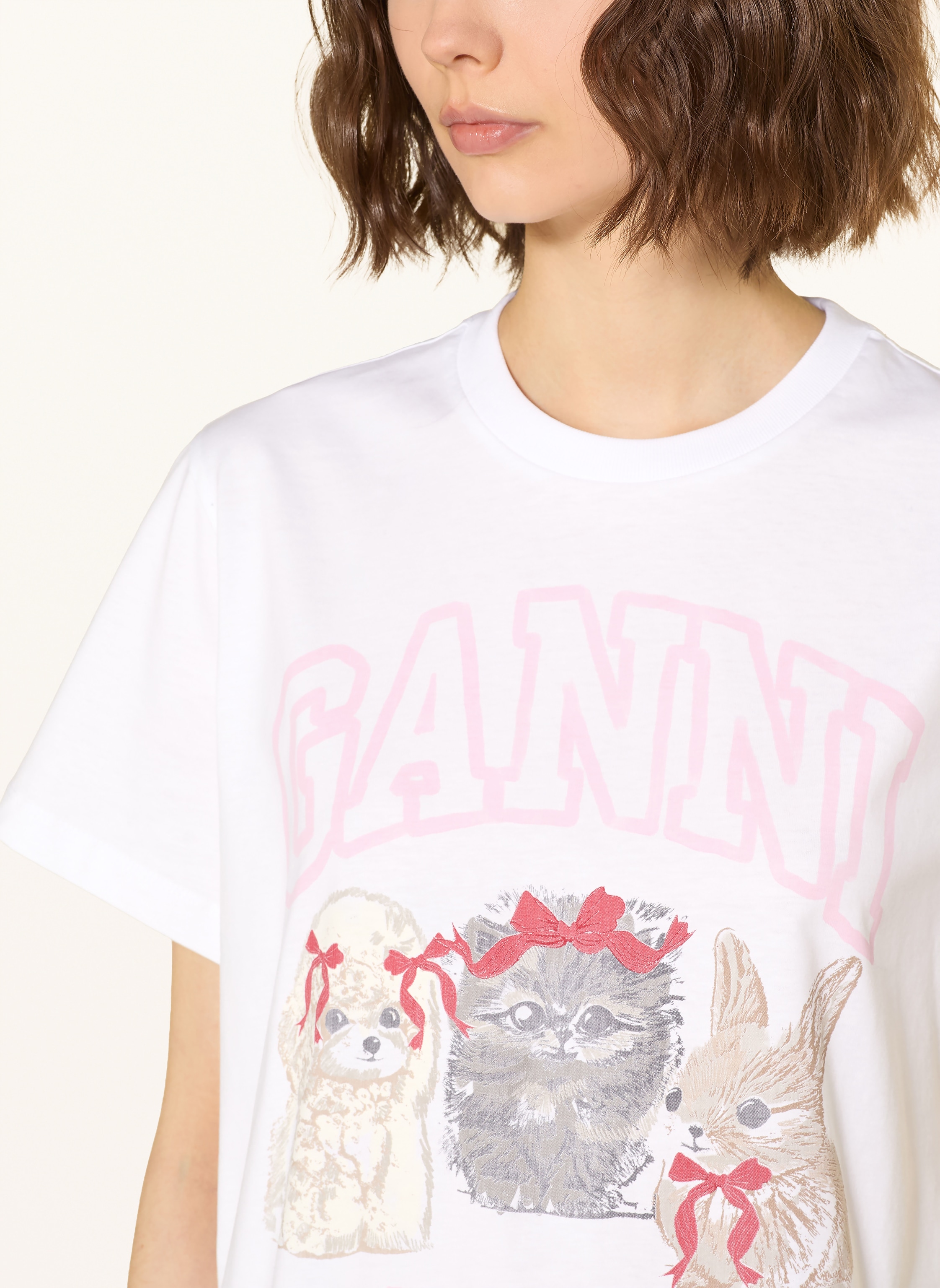 Thumbnail - Ganni T-Shirt weiss