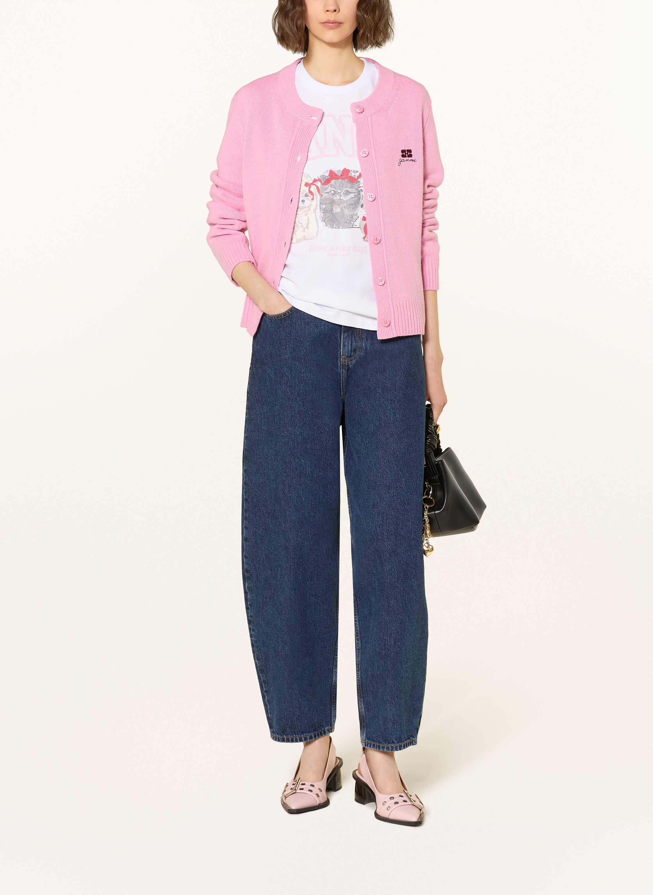 Thumbnail - Ganni T-Shirt weiss