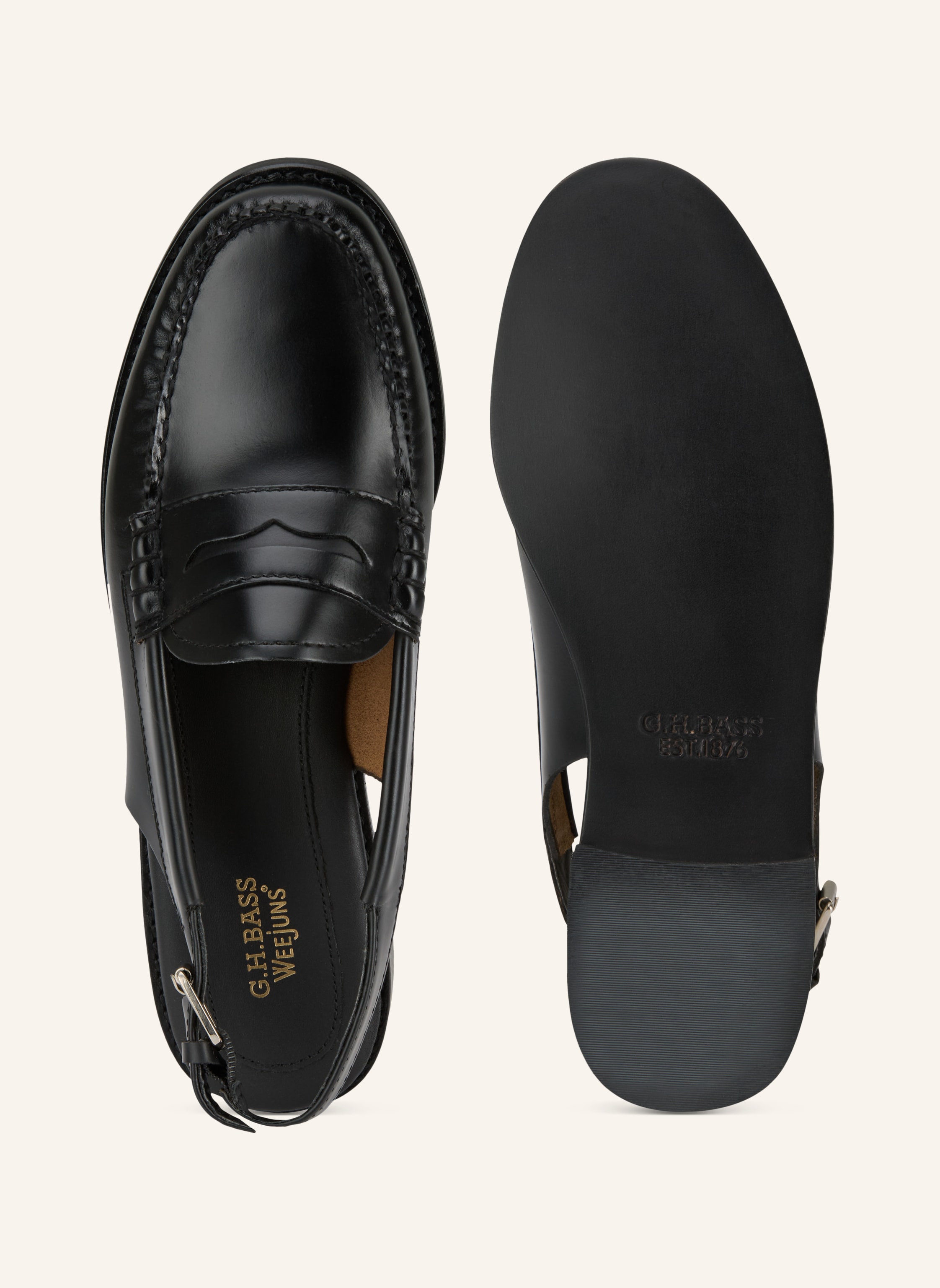 Thumbnail - G.H.Bass Slingloafer Weejun schwarz