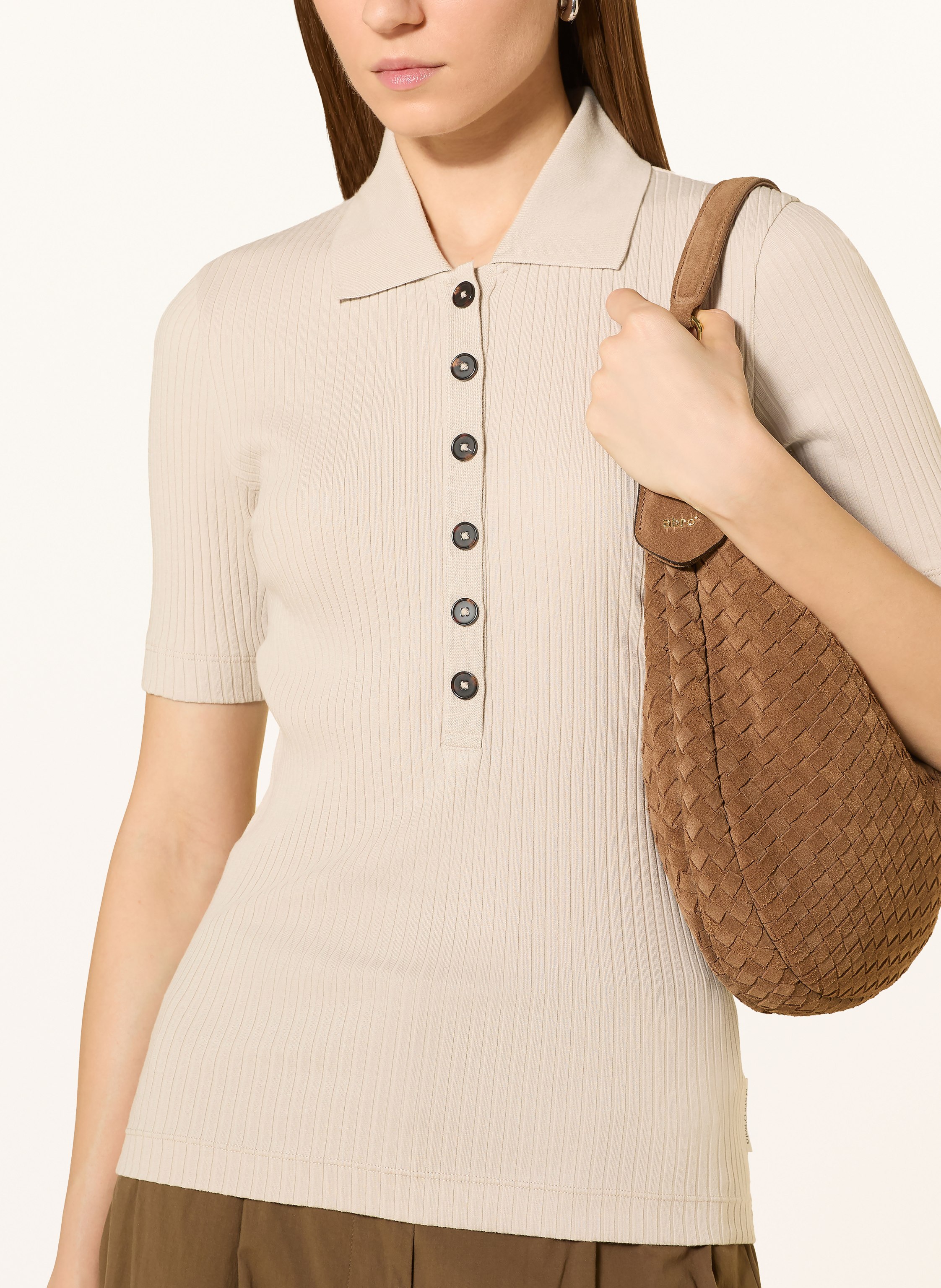 Thumbnail - Marc O'polo Strick-Poloshirt beige