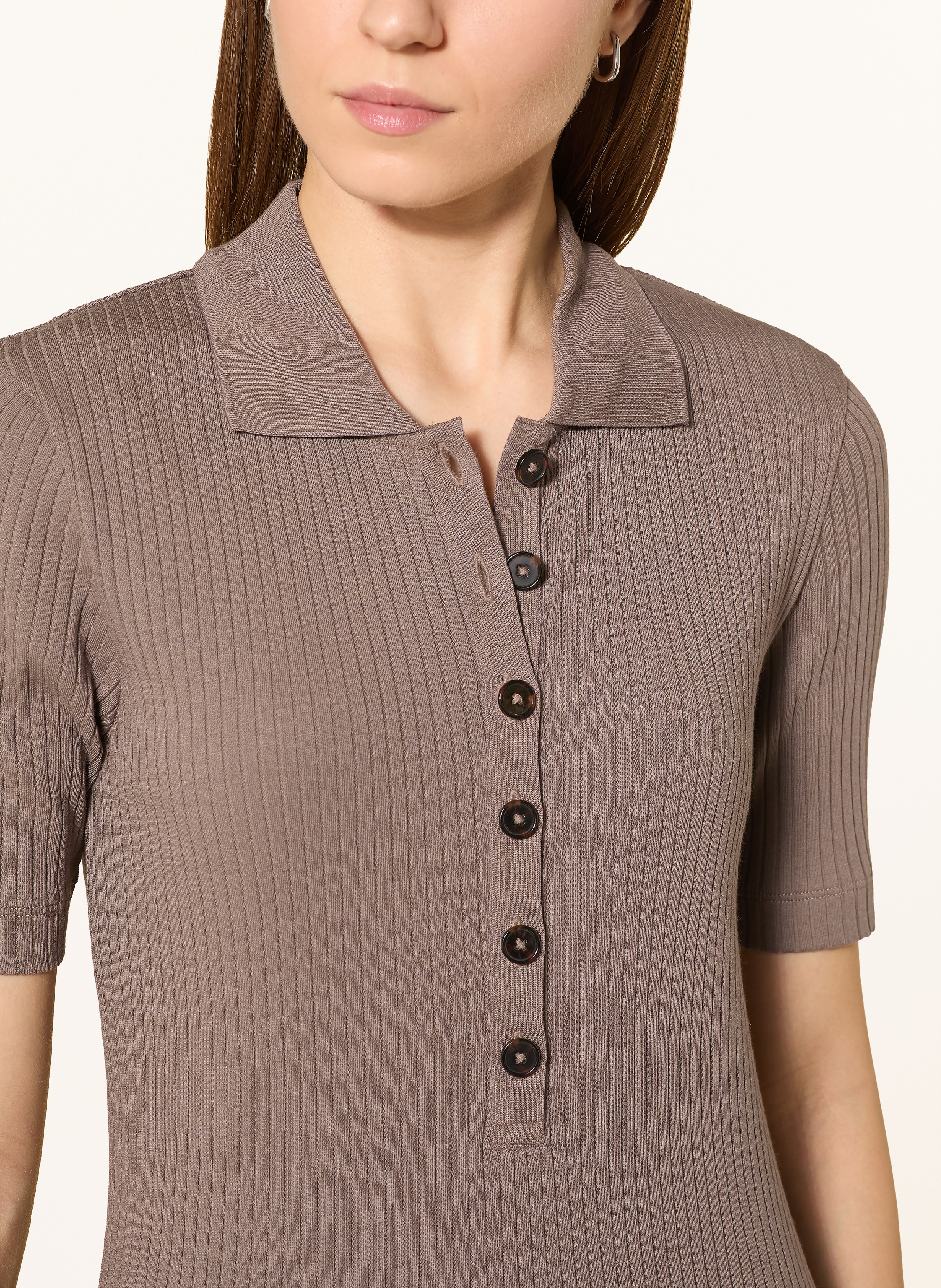 Thumbnail - Marc O'polo Strick-Poloshirt braun