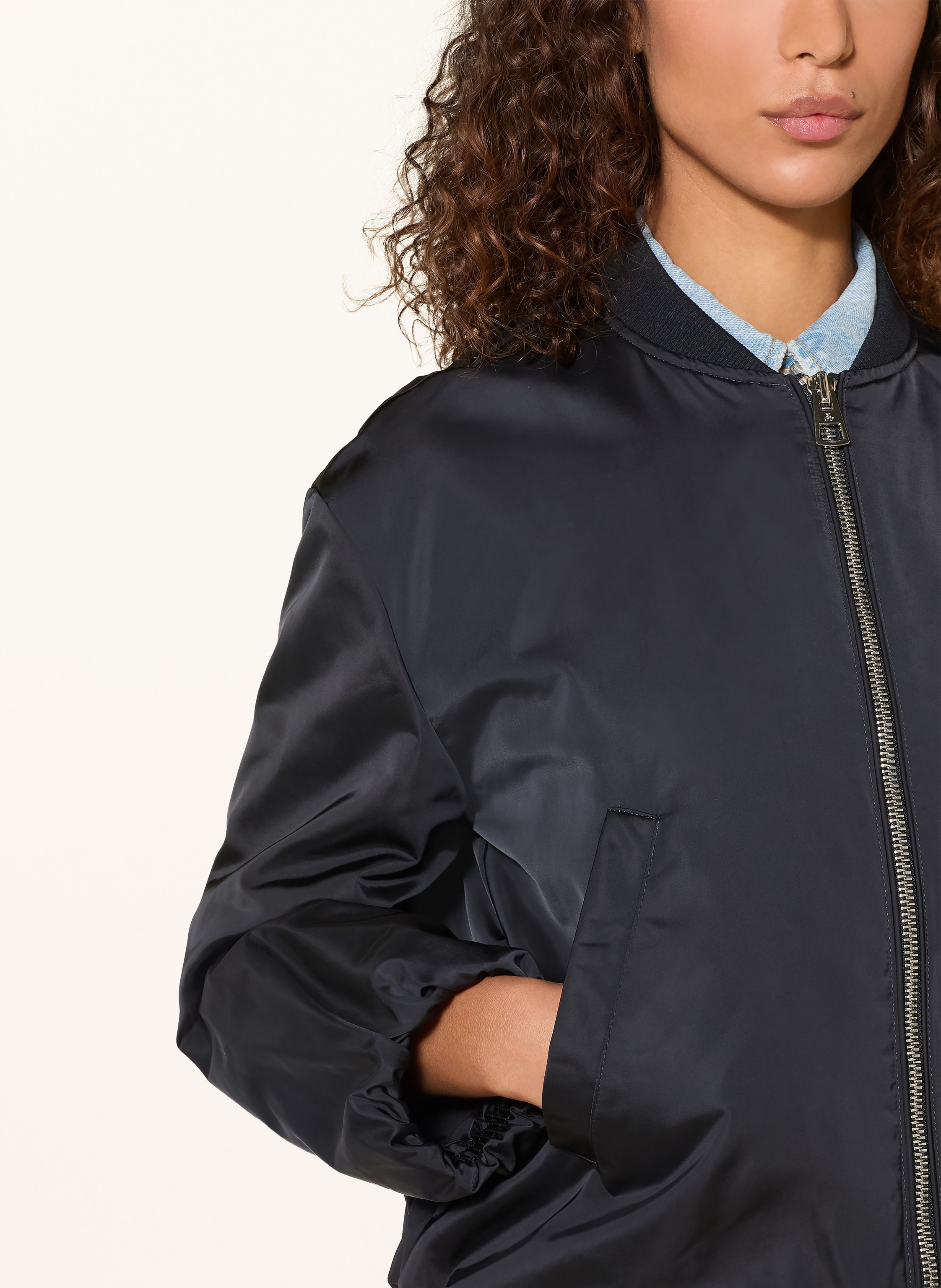 Thumbnail - Marc O'polo Satinblouson blau