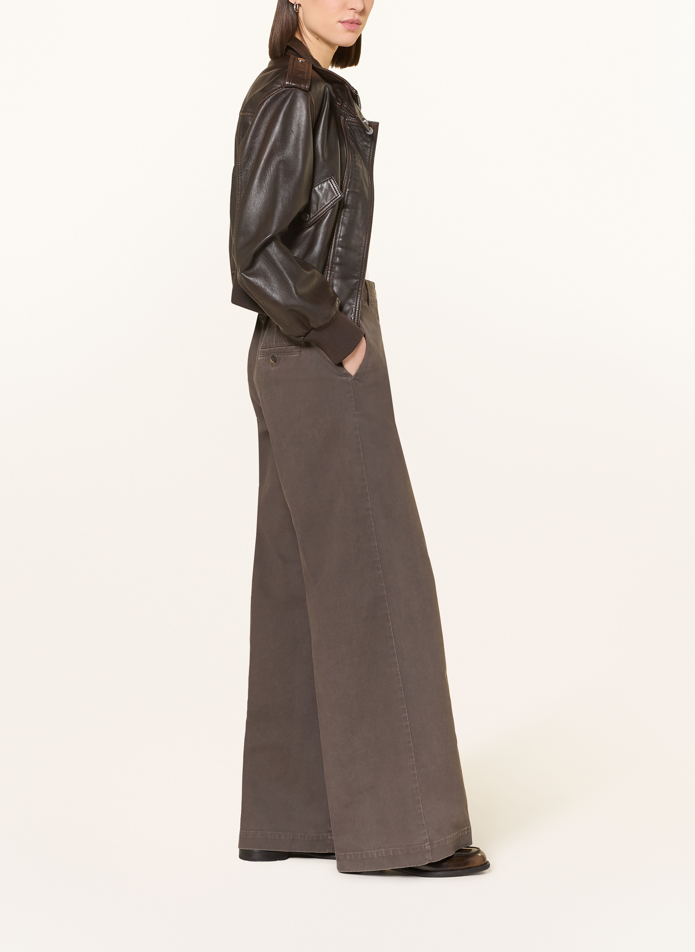 Thumbnail - Marc O'polo Marlenehose Margo Wide braun