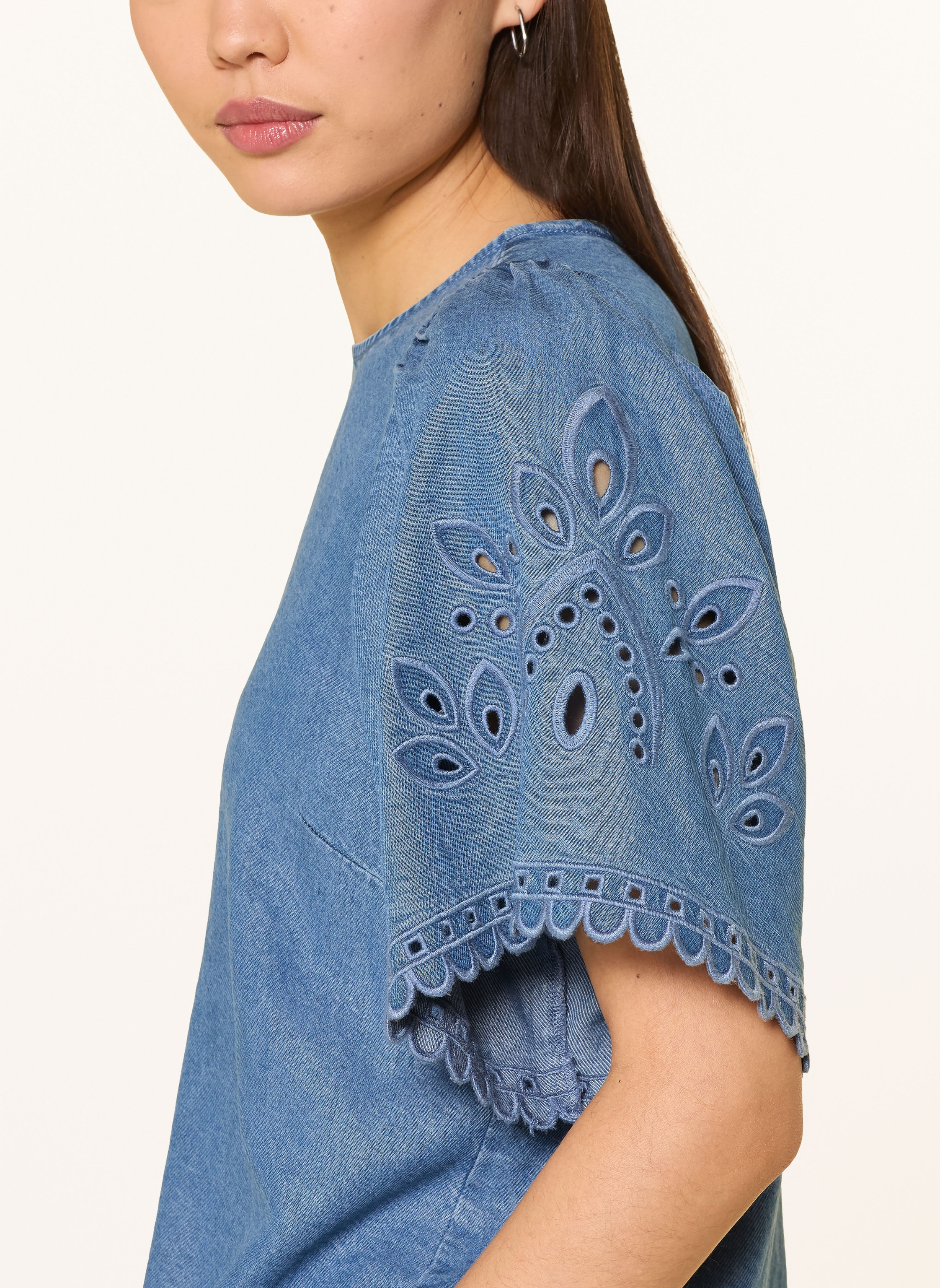 Thumbnail - Co'couture Blusenshirt In Jeansoptik blau