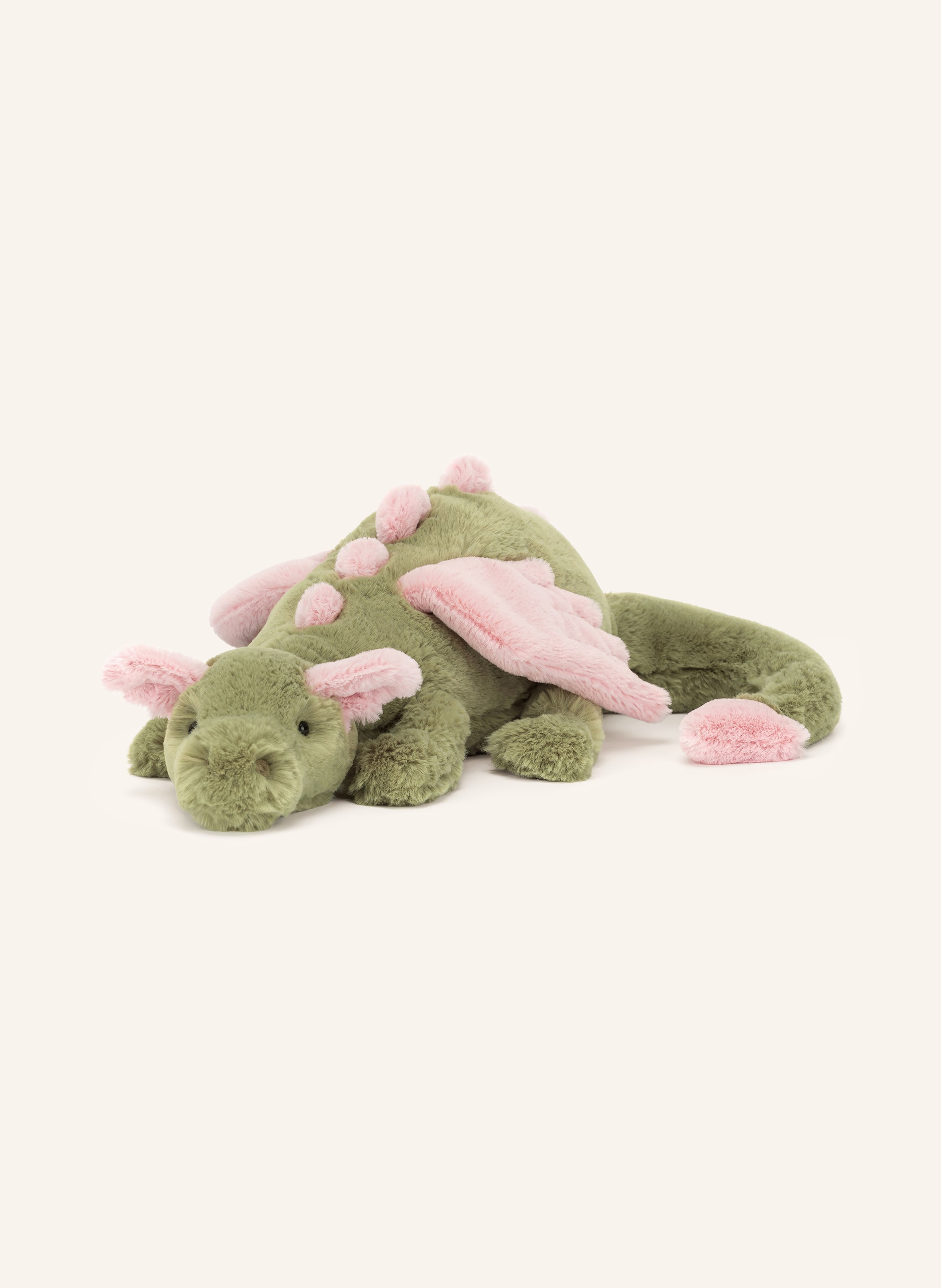 Jellycat MALACHY DRAGON Plush toys Height: 12 cm in olive / pink