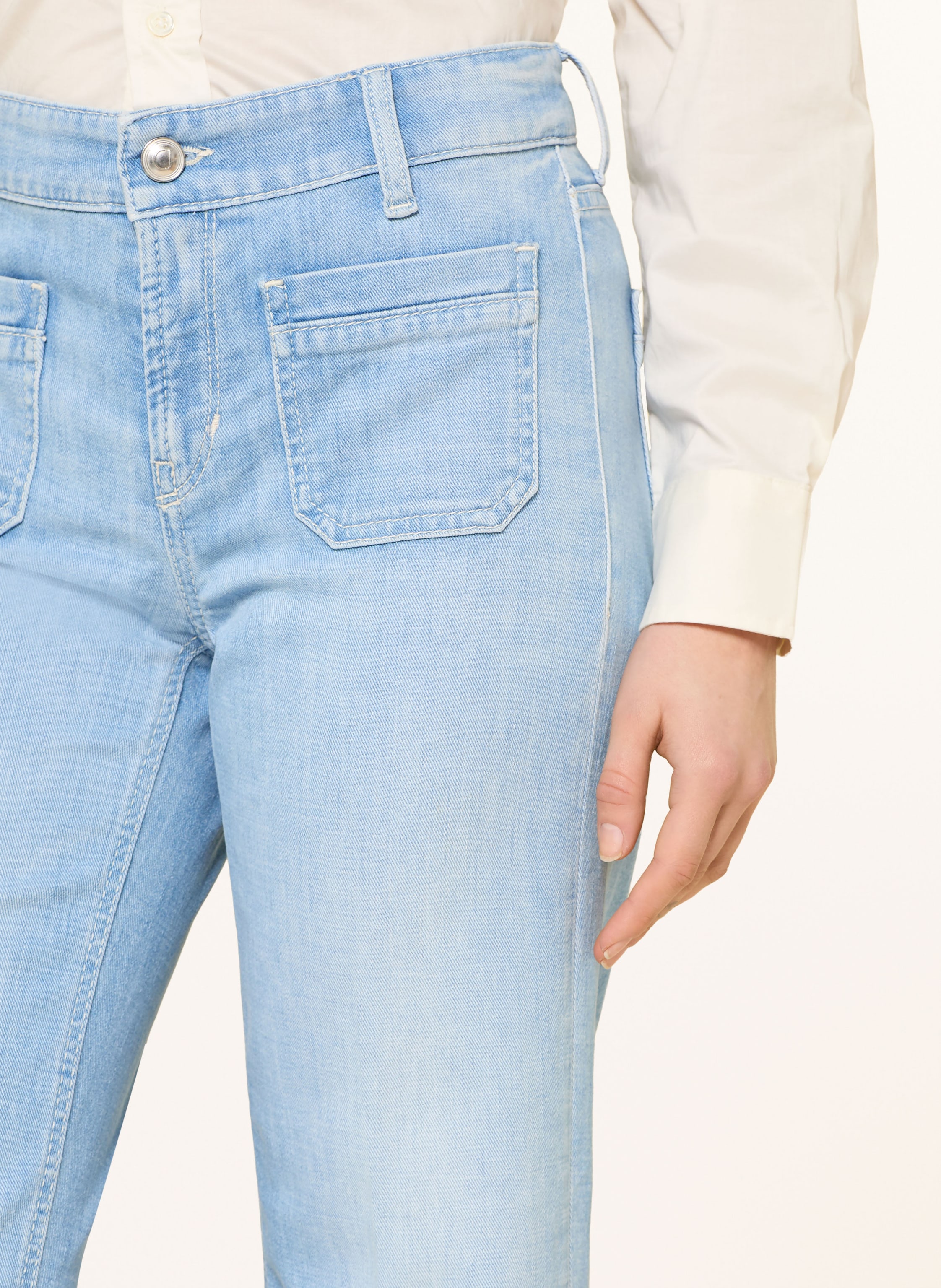 Thumbnail - Cambio Bootcut Jeans Tess blau