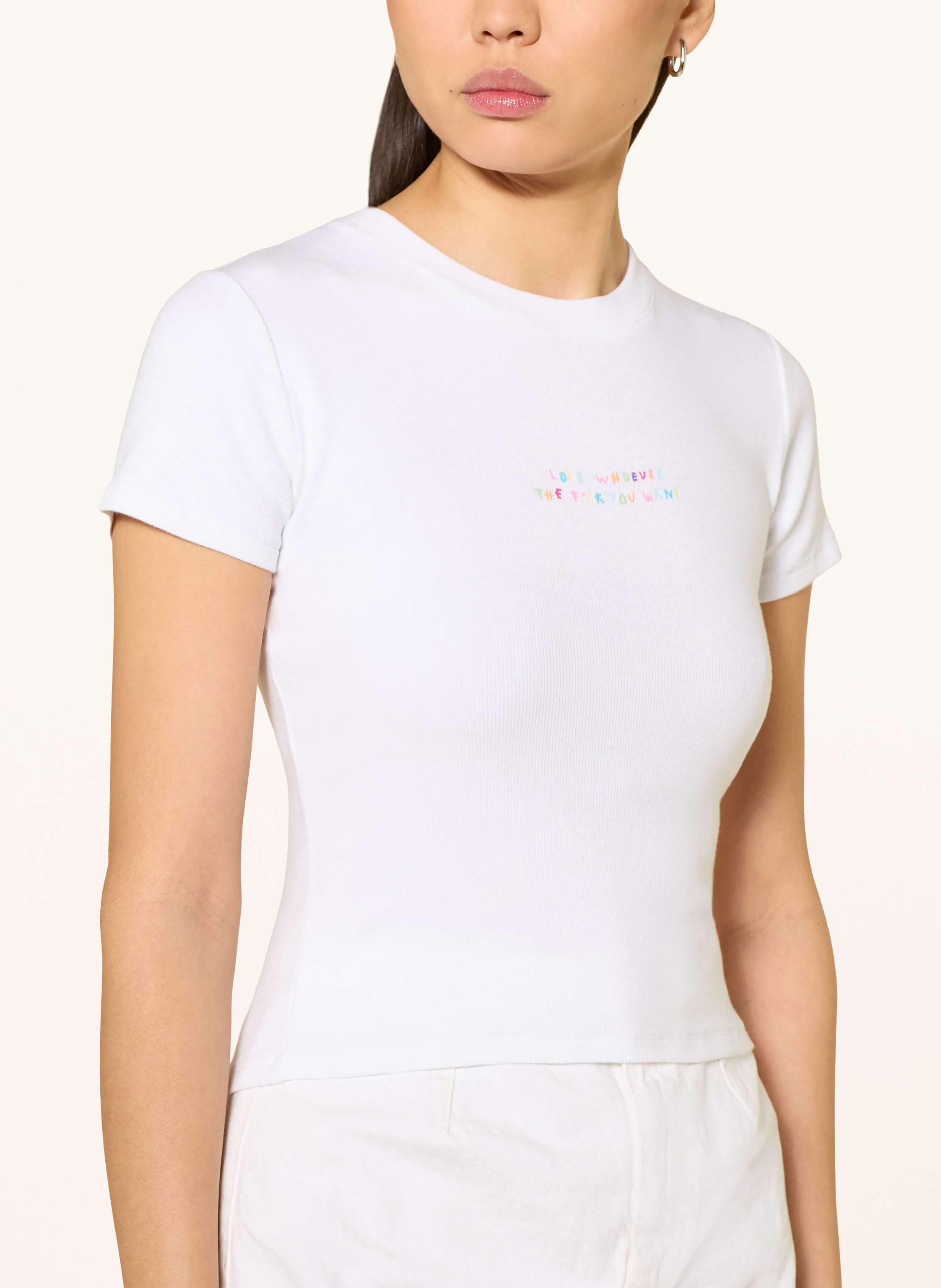 Thumbnail - Ninety-9 T-Shirt Love Whoever weiss