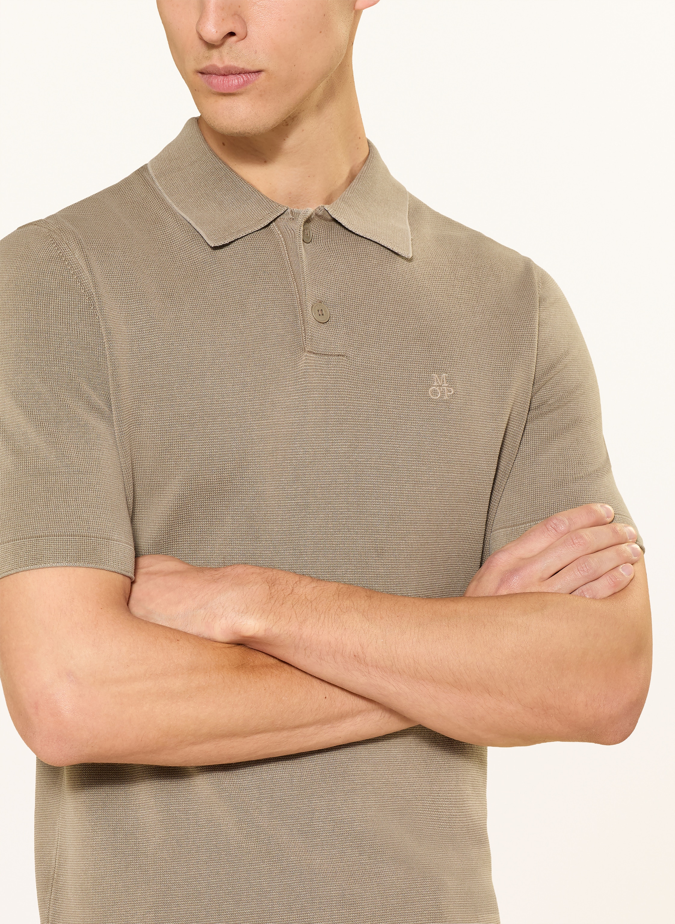 Thumbnail - Marc O'polo Strick-Poloshirt braun