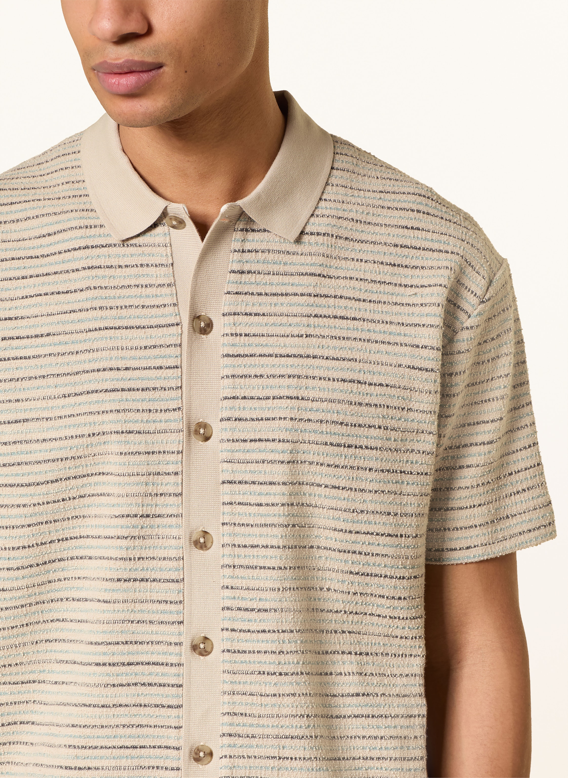 Thumbnail - Marc O'polo Kurzarm-Hemd Relaxad Fit beige