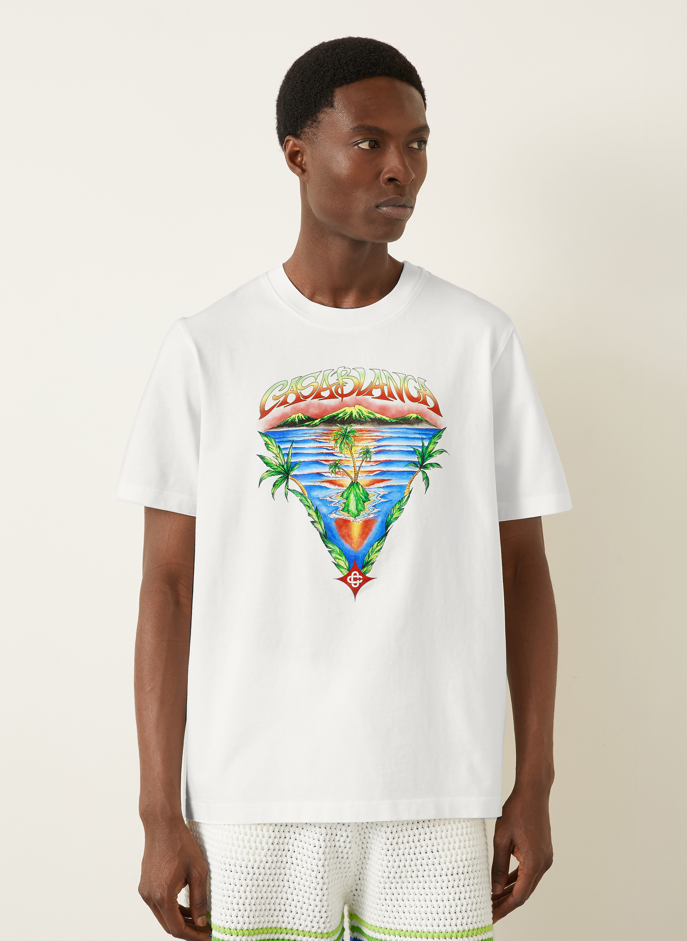 Thumbnail - Casablanca T-Shirt Innocence weiss