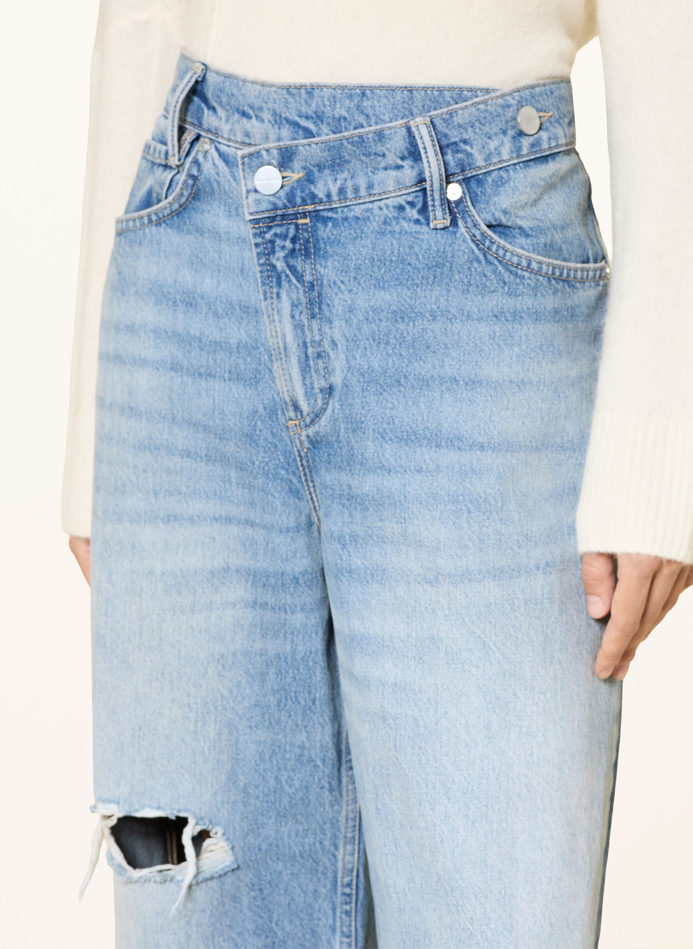 Thumbnail - Allsaints Wide Leg Jeans Aki blau