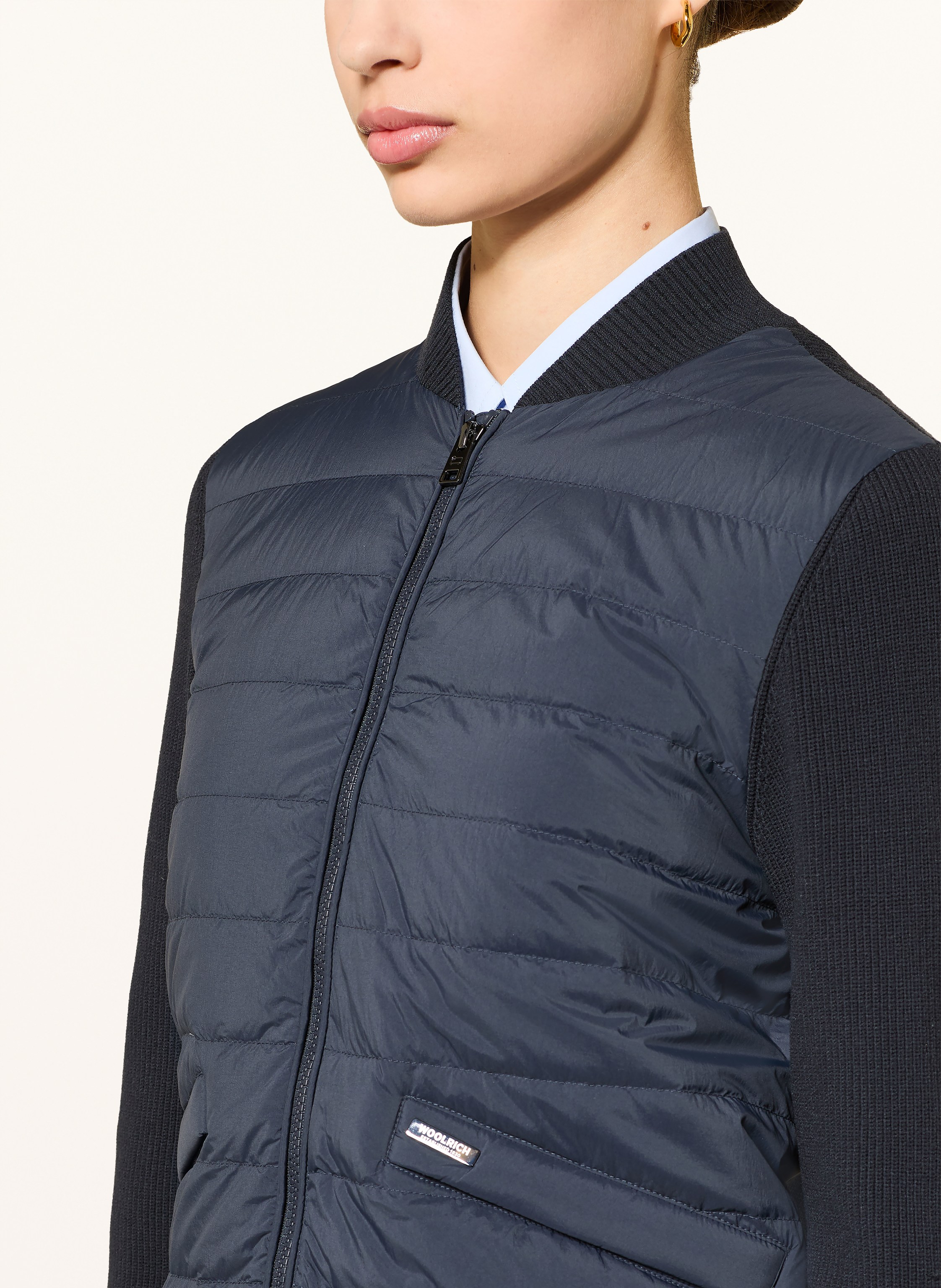 Thumbnail - Woolrich Daunenjacke Im Materialmix blau