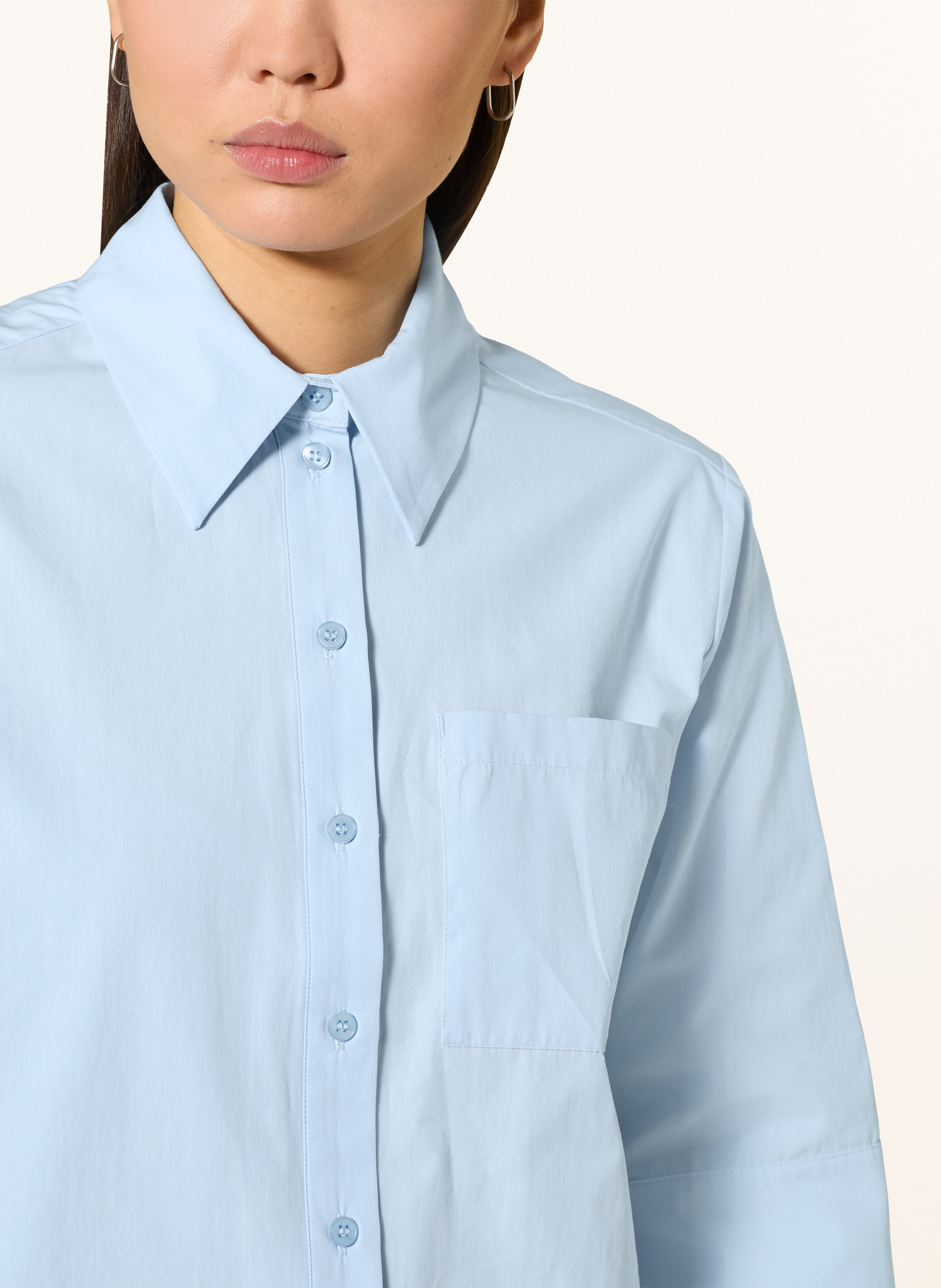 Thumbnail - Someday Hemdbluse Zarba Bold Mit 3/4-Arm blau