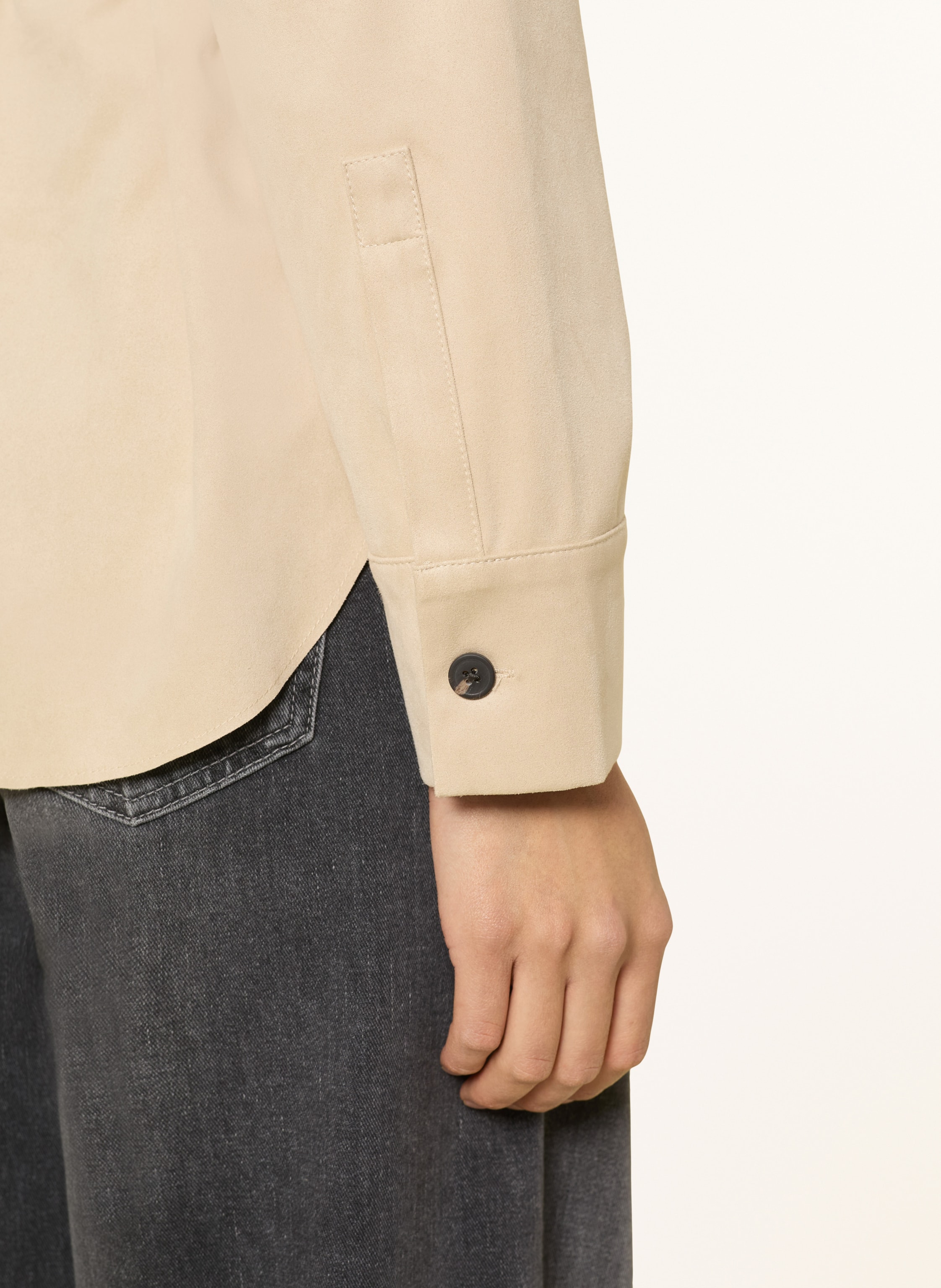 Thumbnail - Someday Hemdbluse Zyla In Lederoptik beige