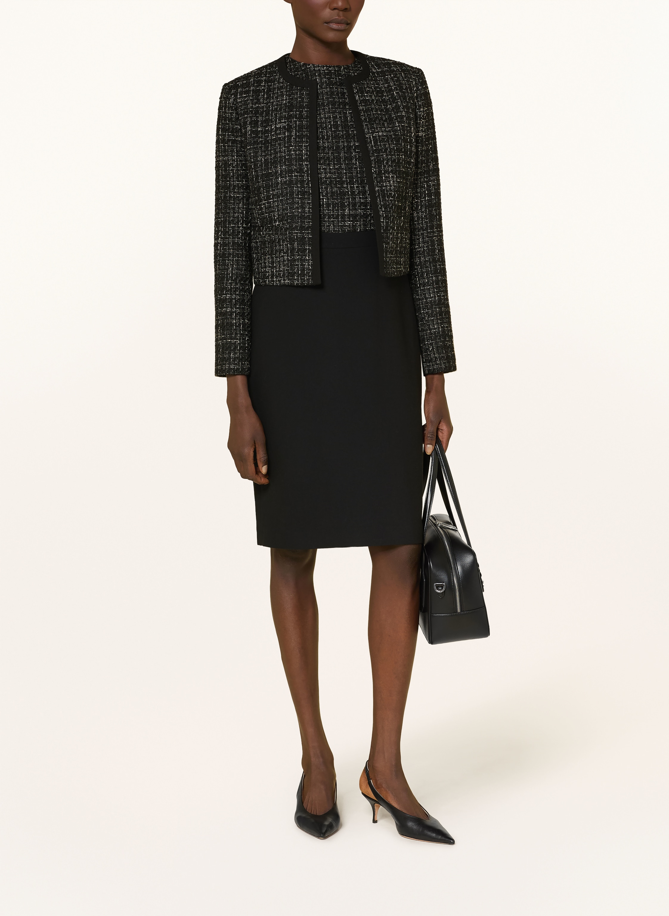 Thumbnail - Hobbs Etuikleid Esme Im Materialmix schwarz