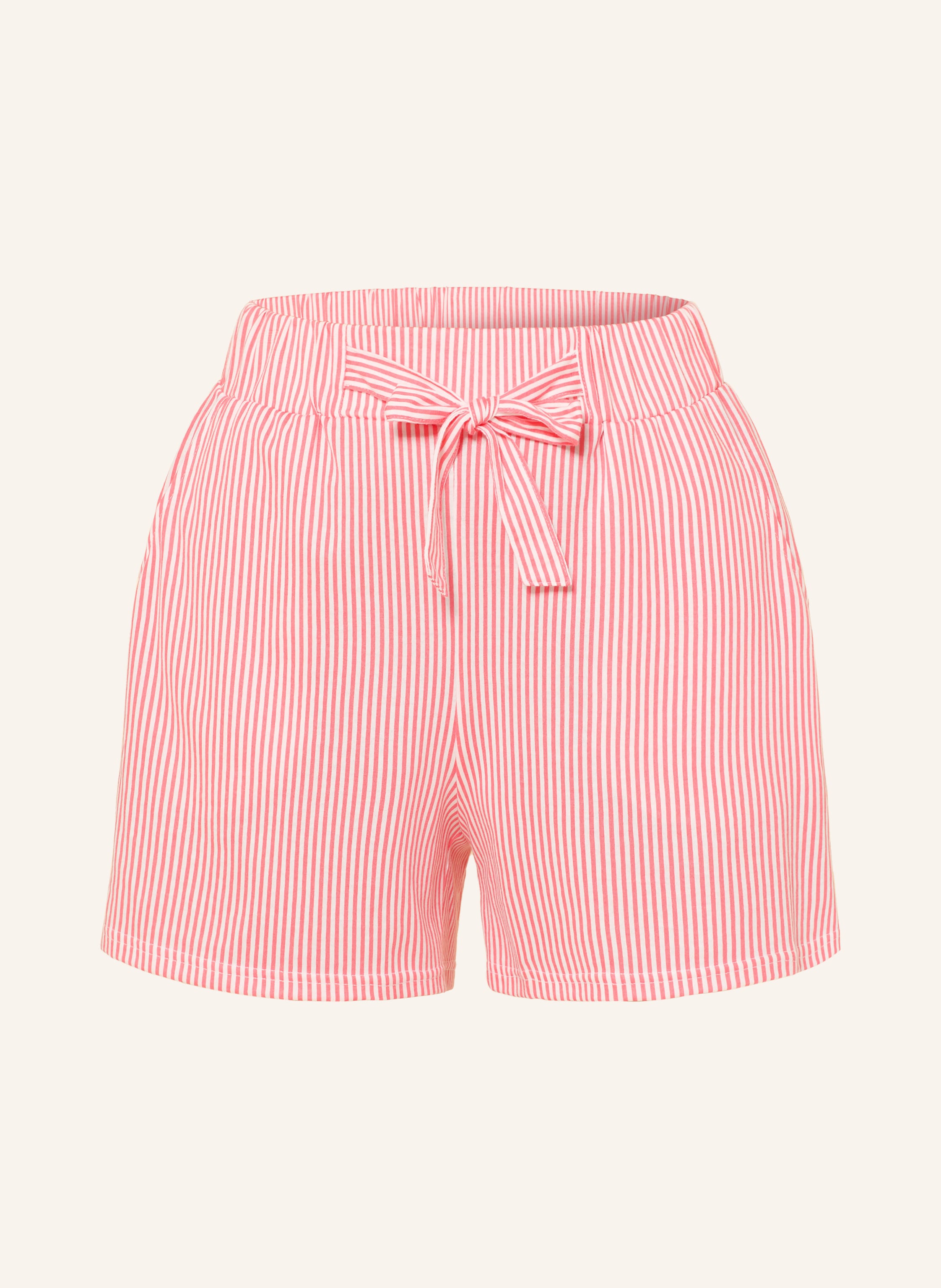 CALIDA Schlafshorts in hellrot / weiss
