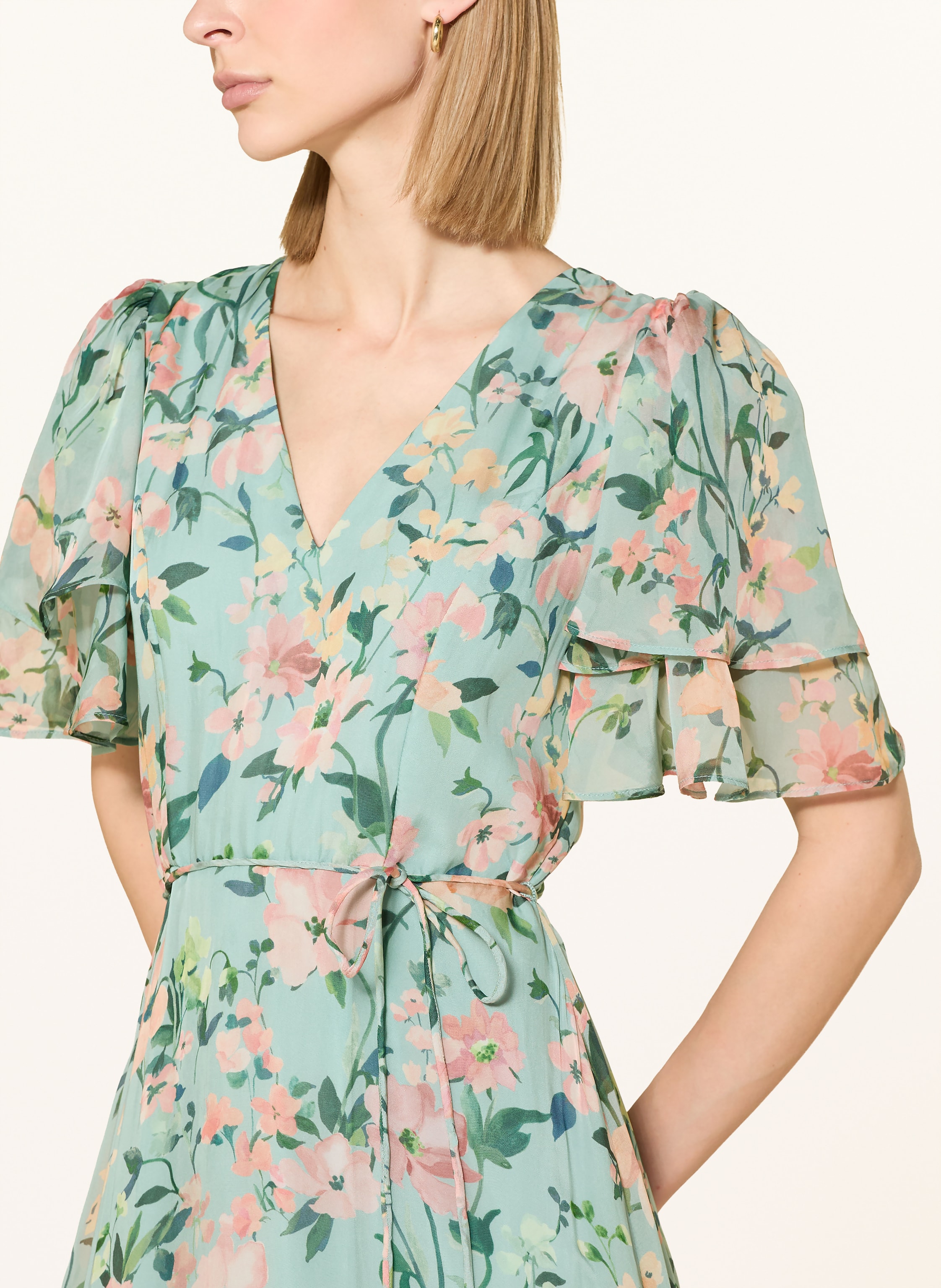 Thumbnail - Phase Eight Kleid Mit Rüschen Und Volants blau