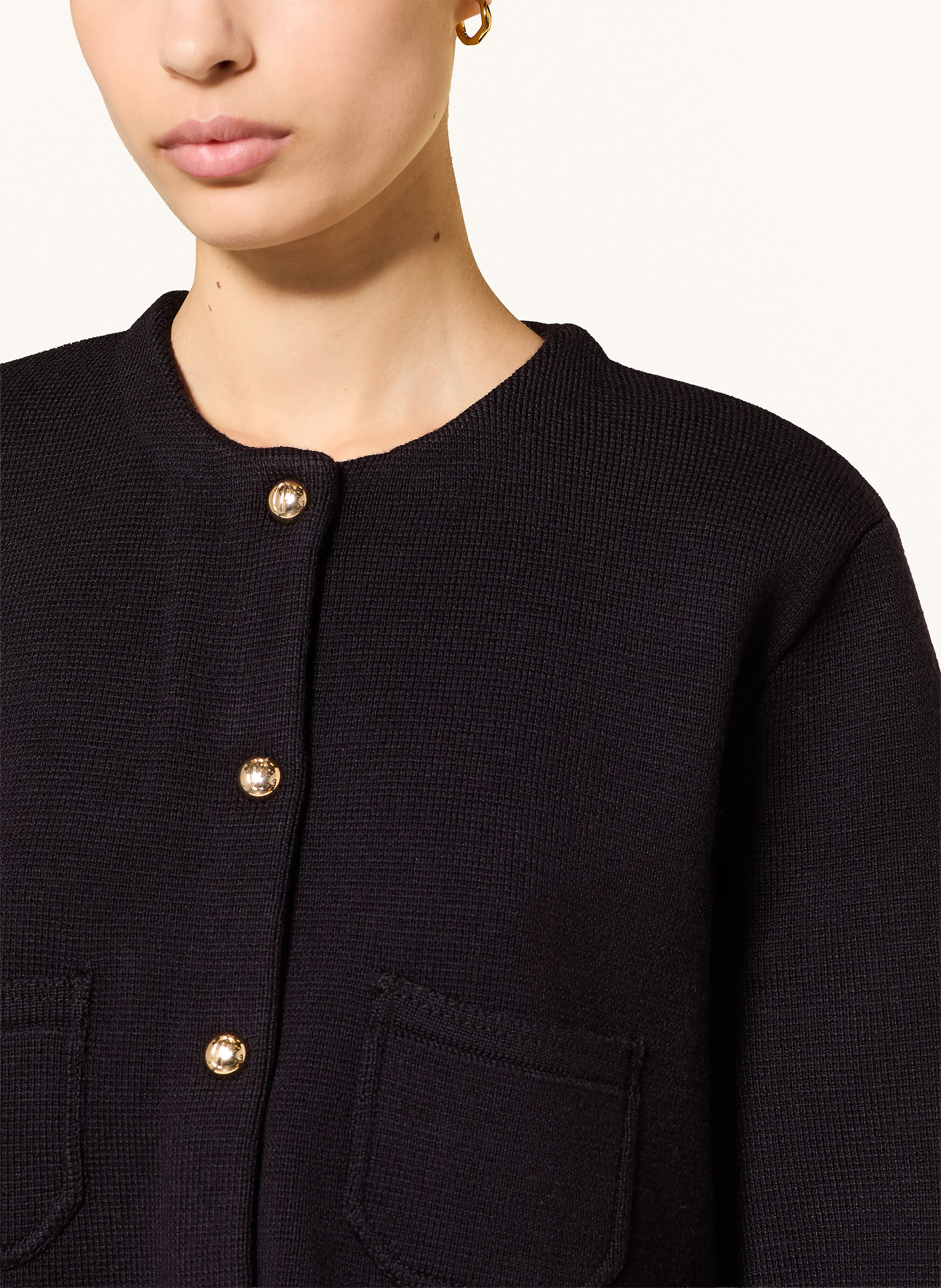 Thumbnail - Claudie Pierlot Strickjacke Im Materialmix blau
