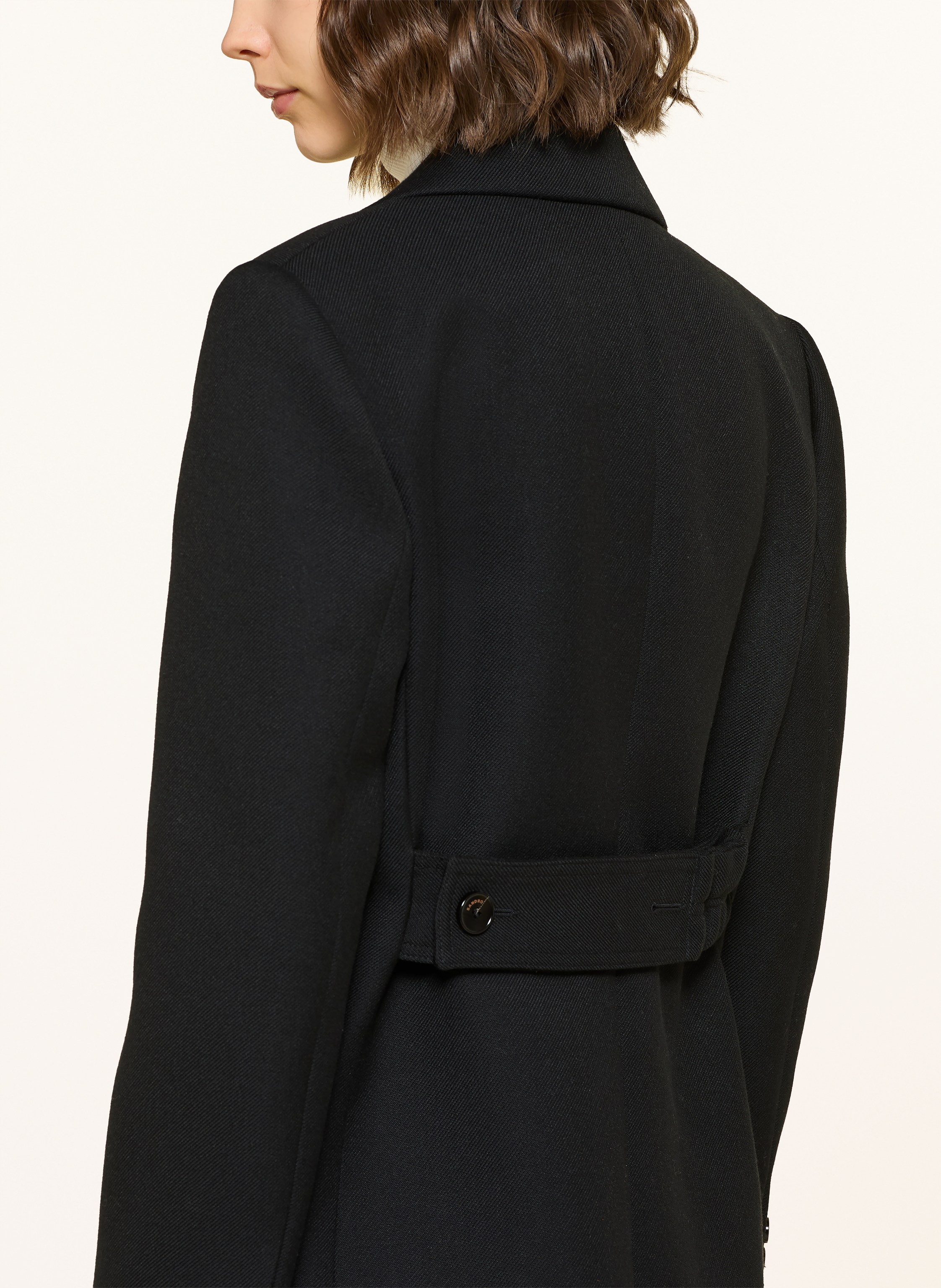 Thumbnail - Sandro Blazermantel Im Materialmix schwarz